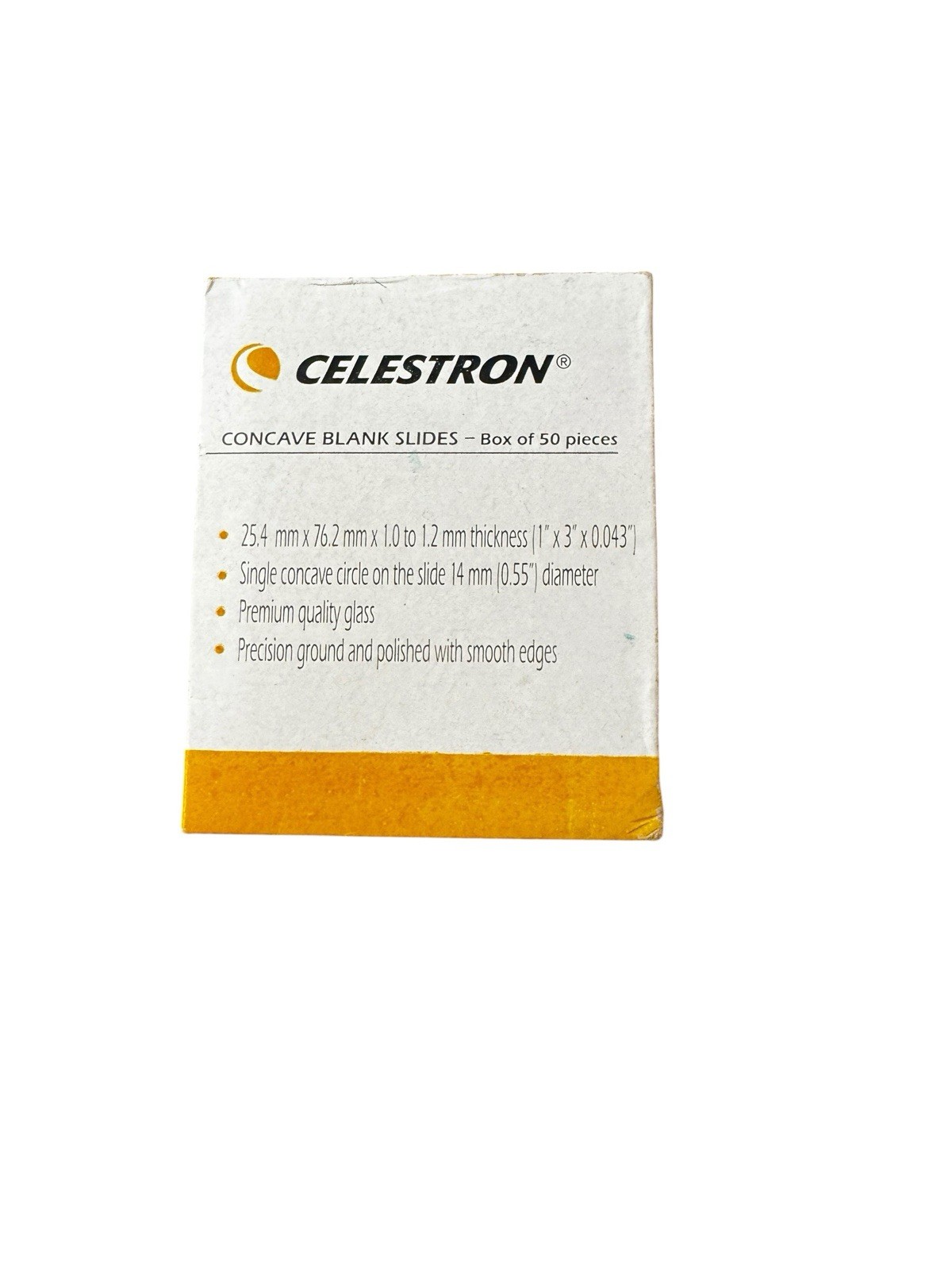 Celestron Concave Blank Slides 45 Pieces #44417