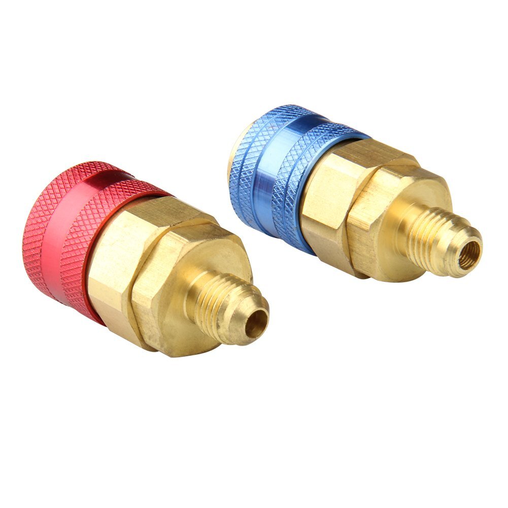 A/C Automotive Air Conditioning Quick Coupler Low High Side Adapter (2pcs)