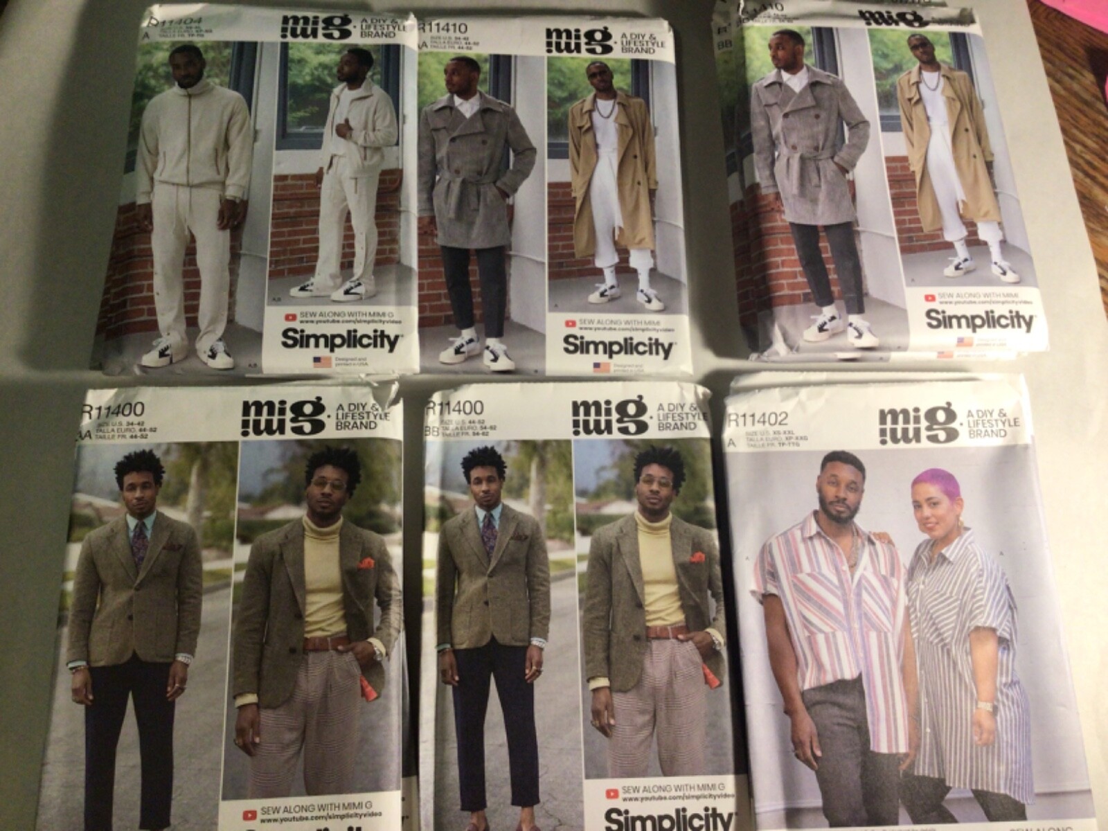 MIMI G’s NEW! Uncut Pattern men’s R11404, R11410, R11400, R11402 YOU Pick choice