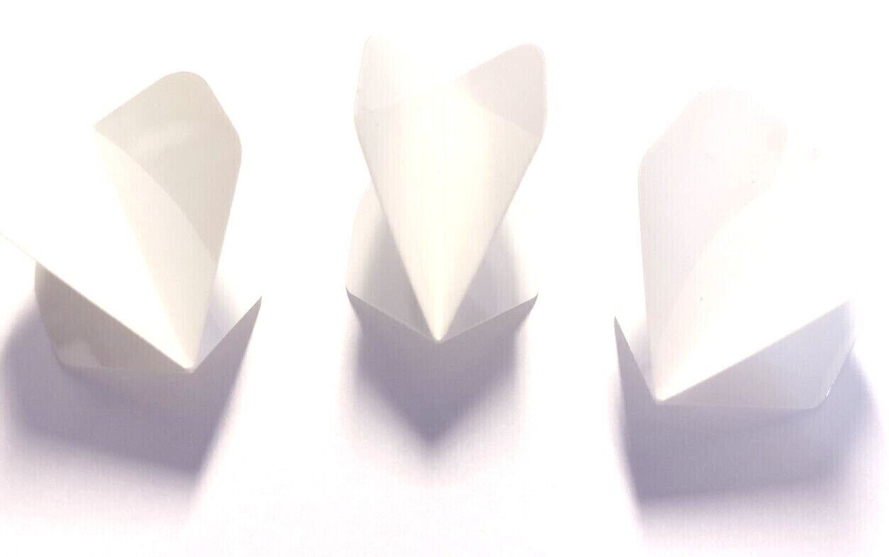 Dart Flights White 150 micron 10 Set pack Extra Strong for Darts DartsClearance