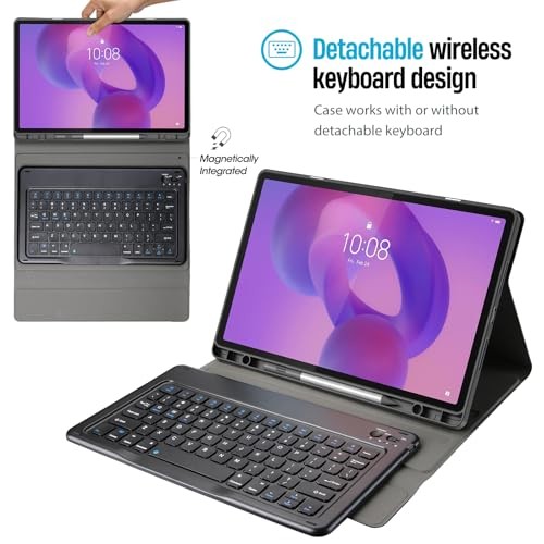 Tablet Case with Keyboard Compatible with 2025 Lenovo Idea Tab Plus 12.1