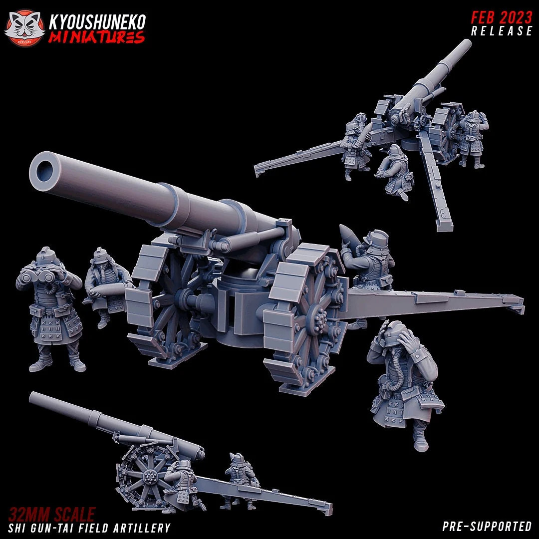 Field Artillery - 28-54mm Shi - Resin Tabletop Miniature
