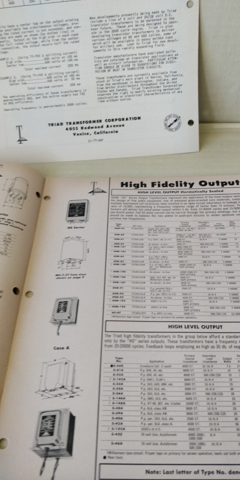 1958 Triad - Catalog - Transformers + More + Tv Components