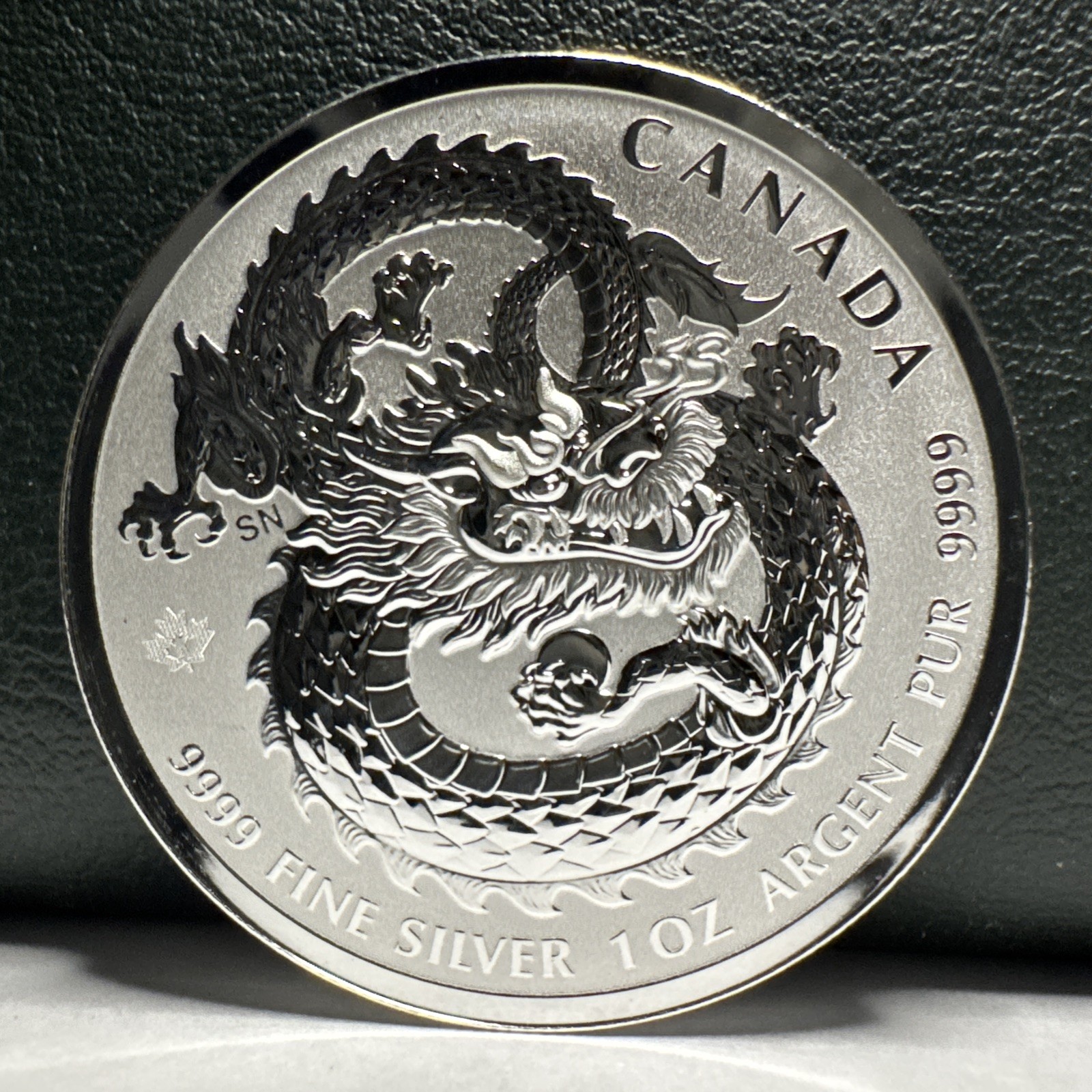 2021 Canadian Lucky Dragon $5 .9999 Silver 1 oz Coin
