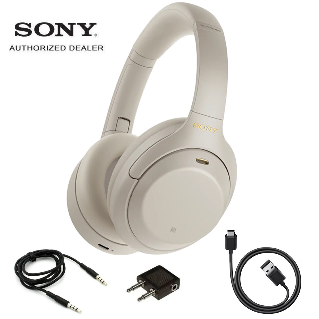 Genuine Sony WH-1000XM4 Wireless Noise Canceling Headphones - Silver U