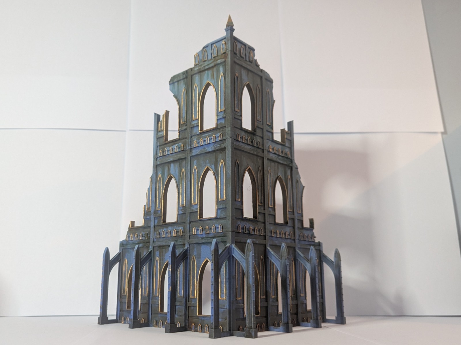 Retro Imperial Ruins – Tall – 4-Story Gothic Ruin – 28mm Wargaming Terrain