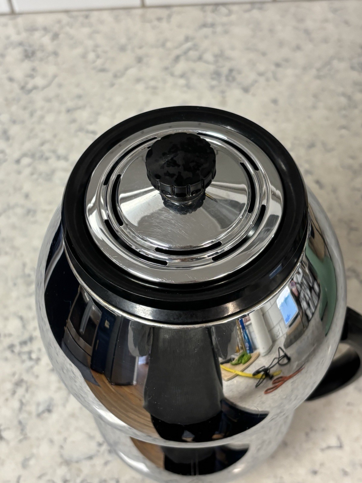 Vintage Sunbeam Coffeemaster “Double Bubble” C20B chrome vacuum coffee maker.