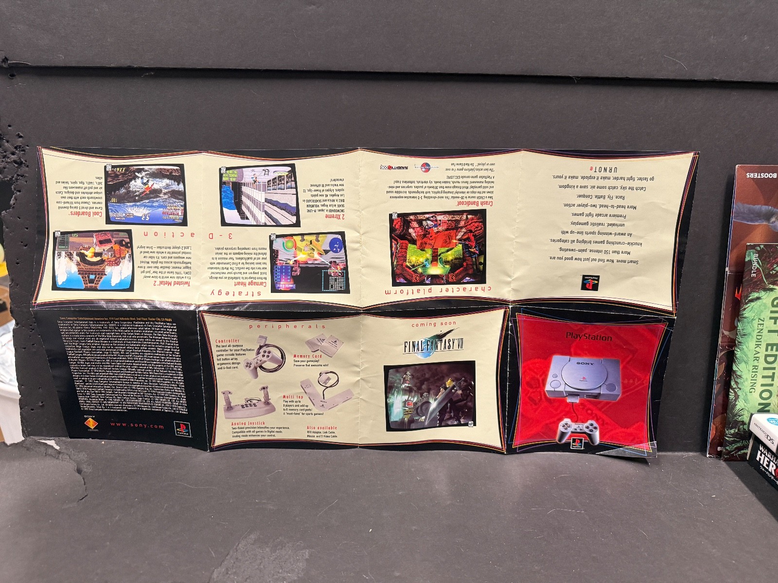 Original Playstation Fold-Out Advert Catalog Long-Box Insert Only Authentic