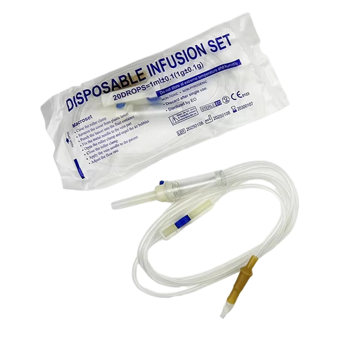 Portable 10Pcs IV Extension Set IV Tubes Sterile Individual Packaging For Lab