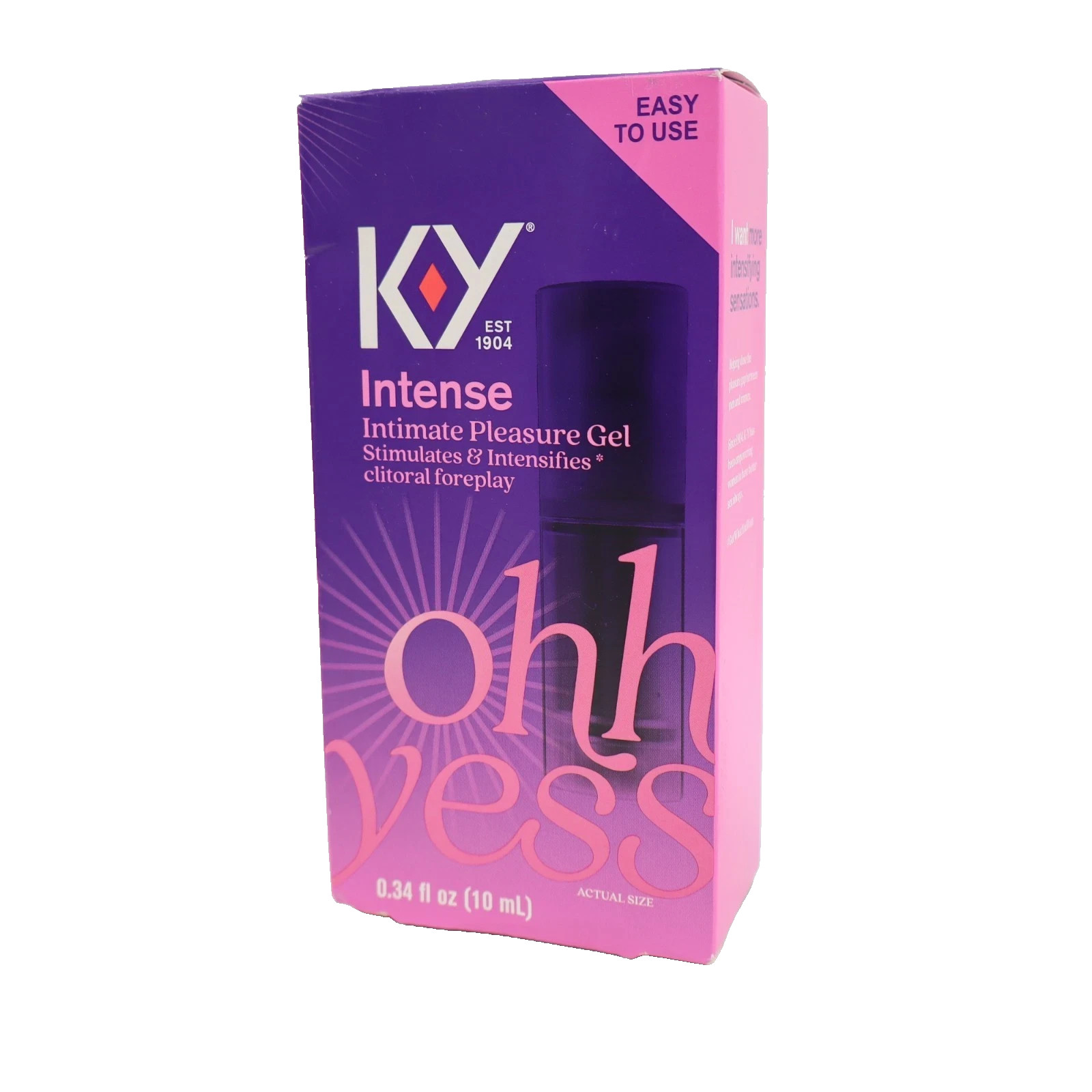 K-Y Intense Arousal Gel Female Pleasure Lubricant, 0.34 Fl Oz EXP 07/2026