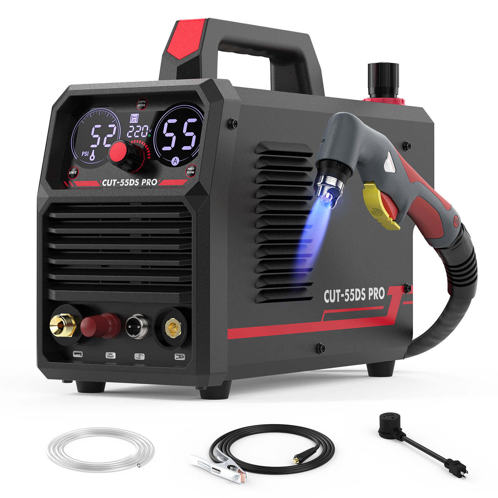 55Amp Non HF Plasma Cutter,110/220V Non-Touch Pilot ARC Blowback Cutting Machine