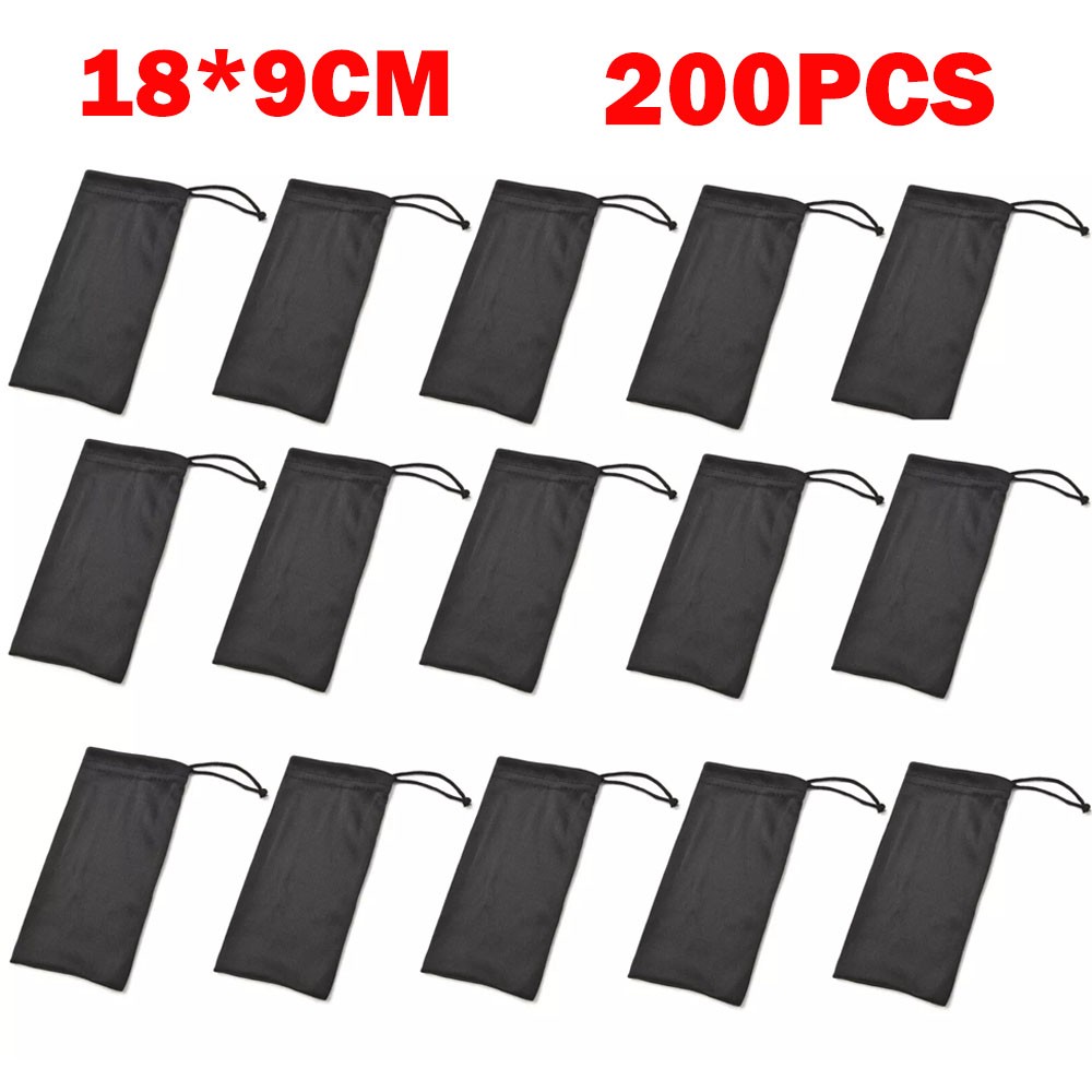 200x 18cm*9cm Micro Fiber Sunglasses Carrying Pouch Soft Case Glasses Bags