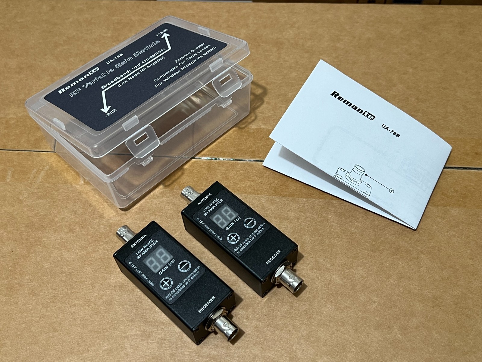 Antenna Booster / RF Variable Gain Module  For Wireless Microphone system