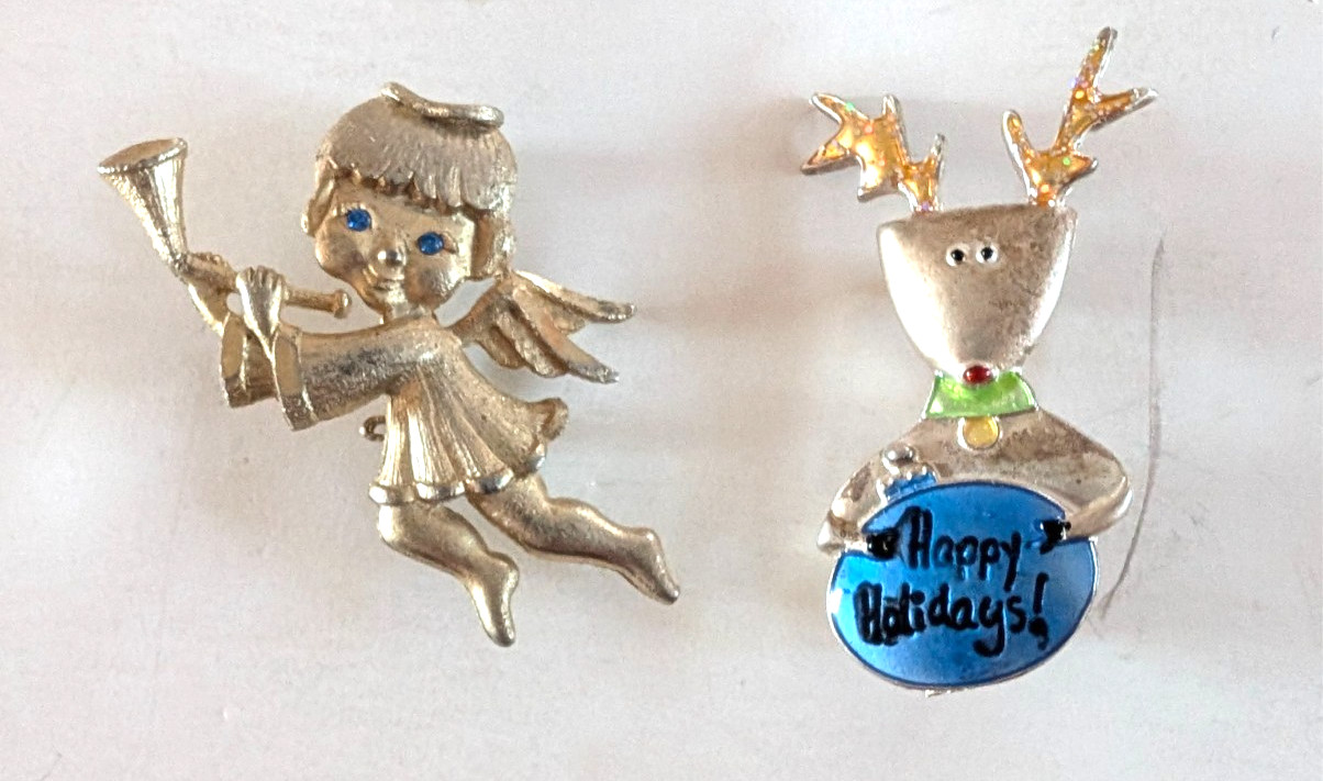 2 Christmas / Holiday Pins