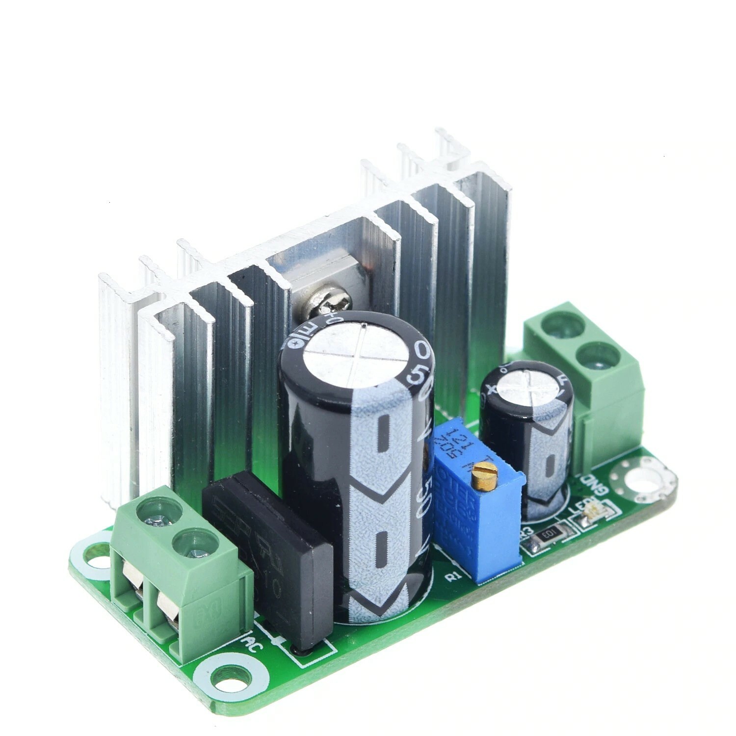 5-35VDC / 5-22VAC to 1-34VDC LM317T Step Down Linear Regulator Converter Module