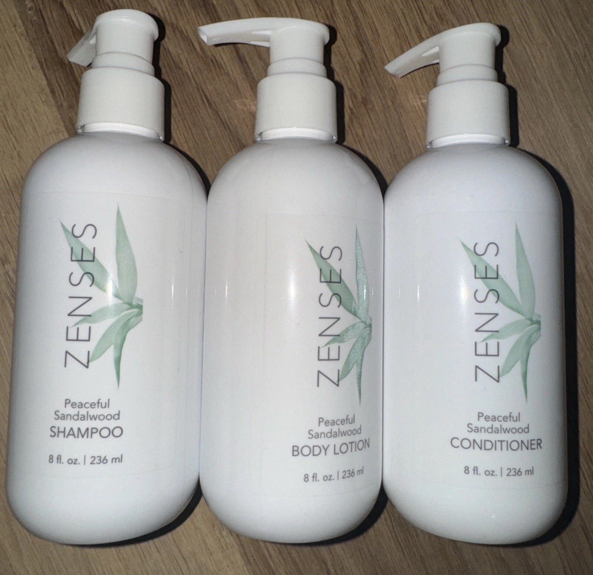 Zenses Peaceful Sandlewood Gift Set Shampoo, Conditioner, Lotion, 8 Oz. Each