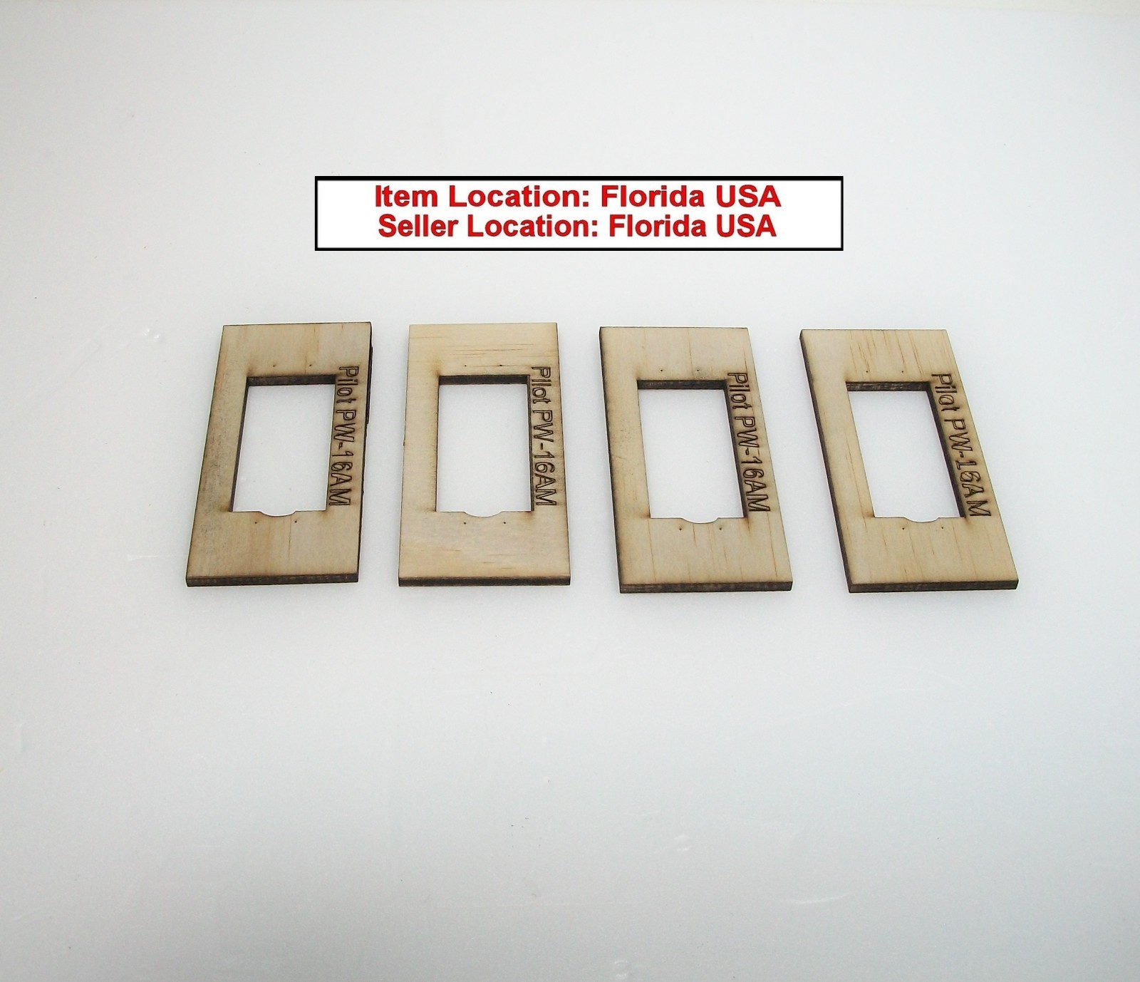 PILOT PW-16AM Servo Mounting Plate Tray Plywood for Single Servo Lot of 4 pcs