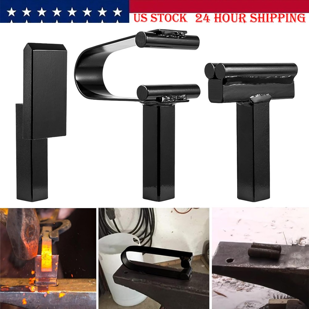 3/4 inch Blacksmith Anvil Hardy Tool Set, Hot Cut, Creasing Stake,Spring Fuller