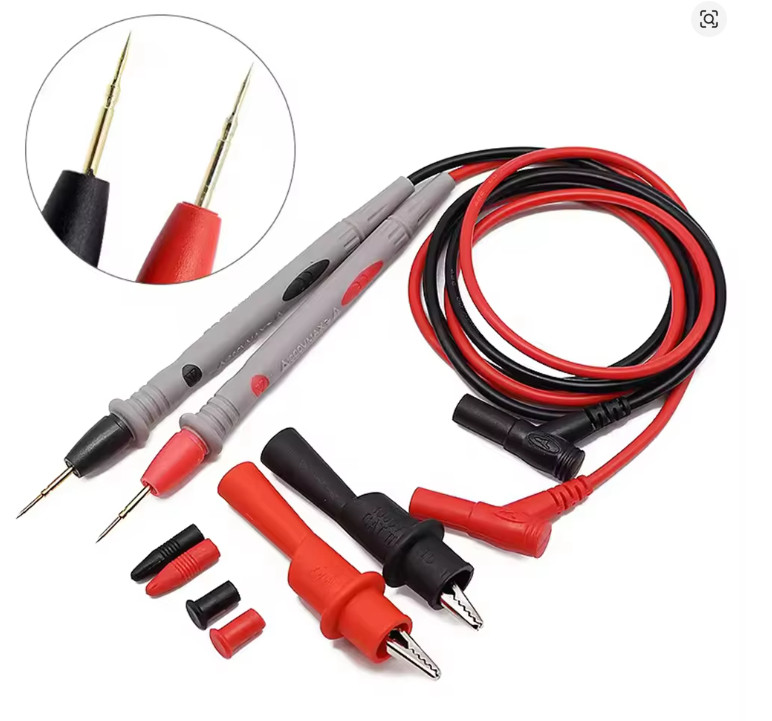 1000V Digital Multimeter Test Leads Probe Pen Tips Universal Cable 10A 20A Meter