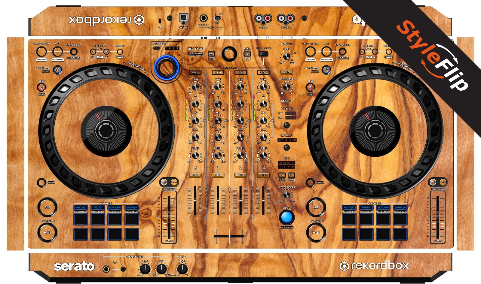 Pioneer DDJ-FLX6 GT Skin | Wood #6 | Protective Decal | StyleFlip Skins