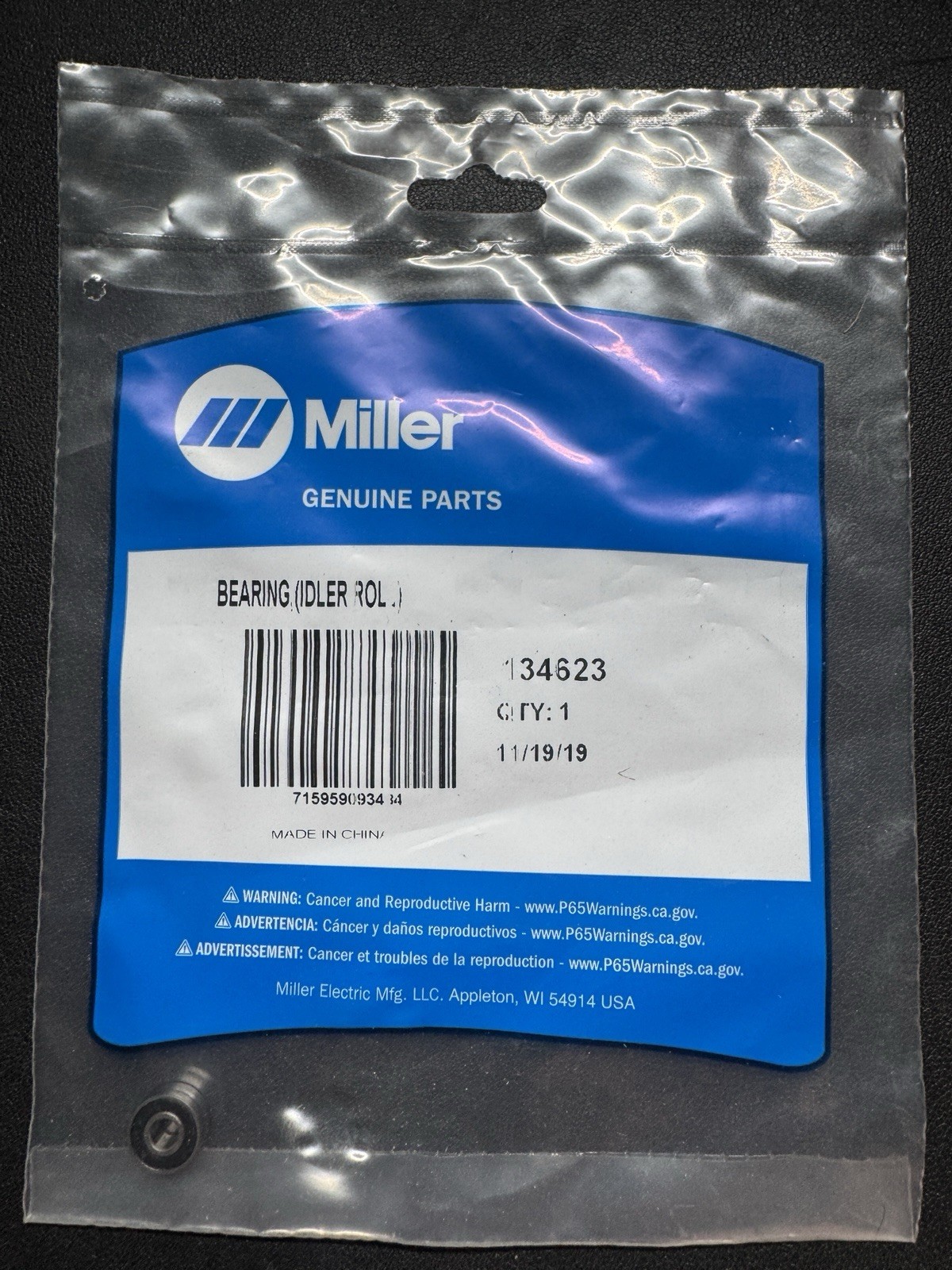 NEW Miller 134623 Bearing (Idler Roll)