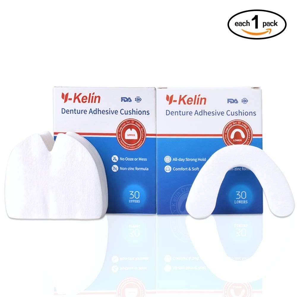Denture Adhesive Cushion (Upper) 30 Pads + (Lower)