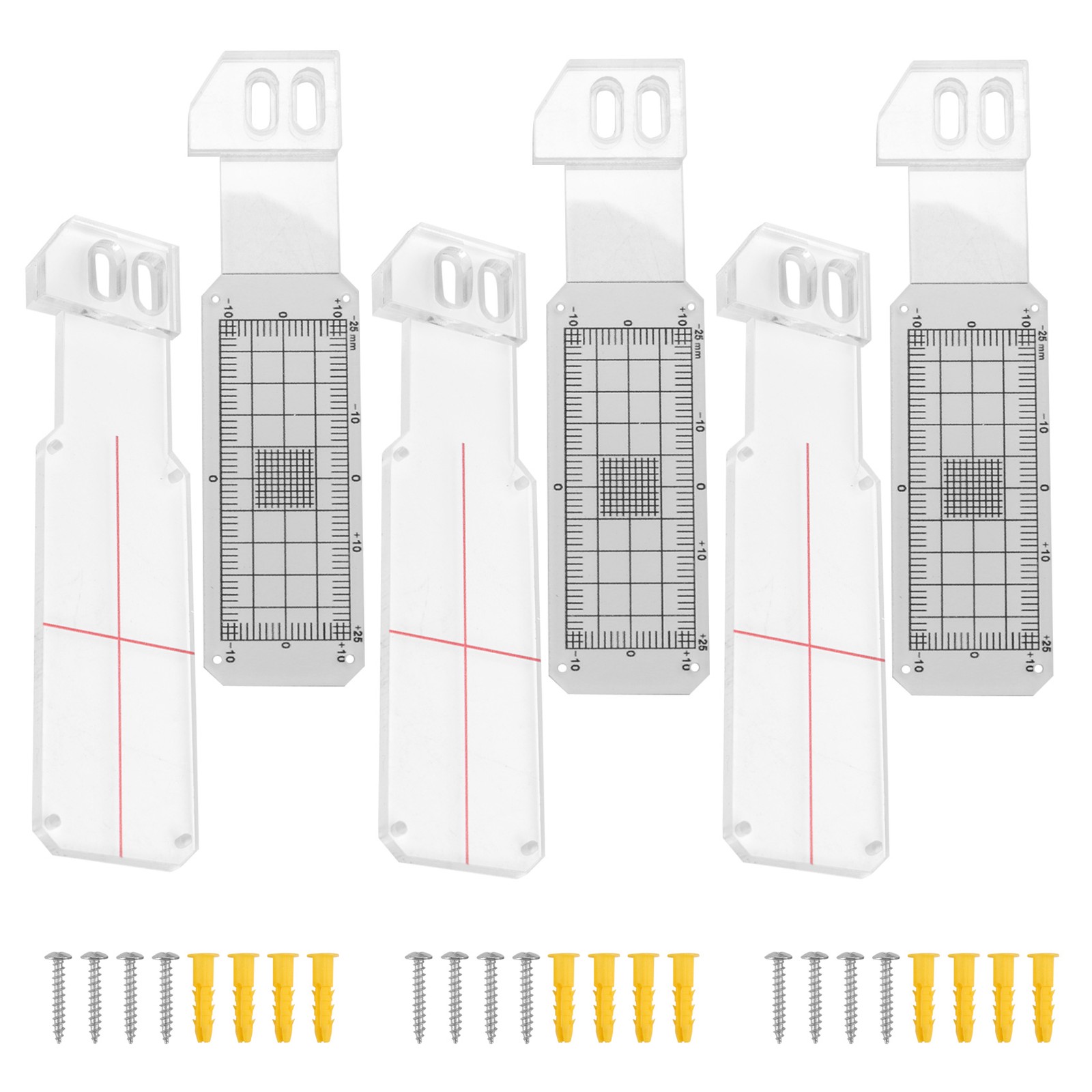 3 Pcs Crack Monitoring Record, Acrylic Corner Tell-Tale ,Tell-Tale Crack5583