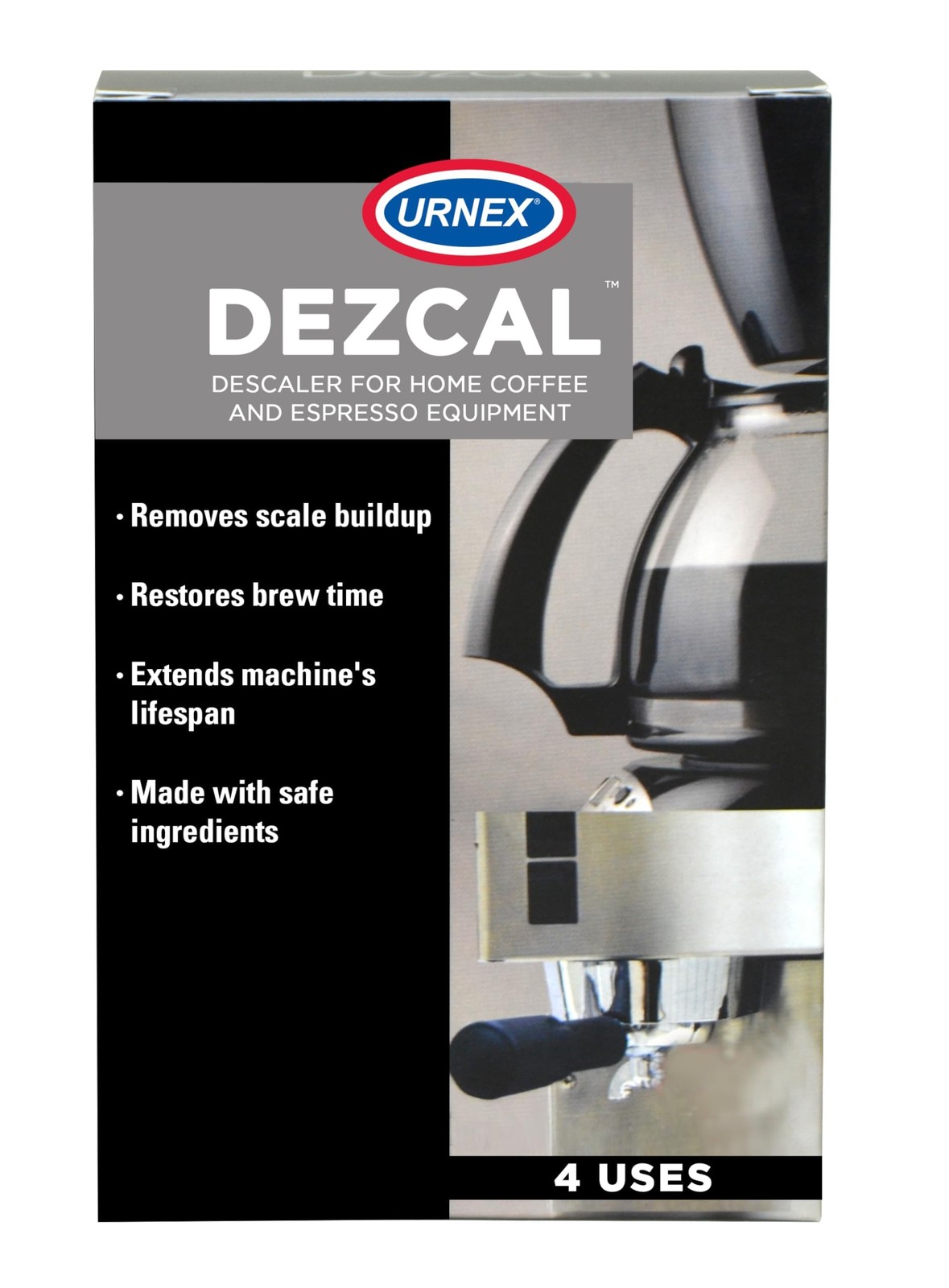 Descaling Powder Solution - 4 Uses - Activated Scale Remover for use with Keurig