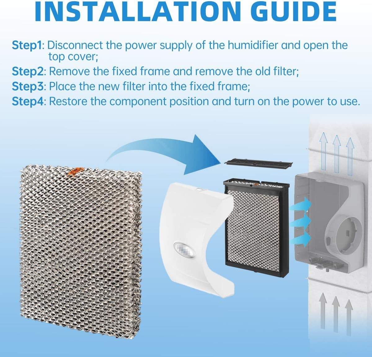 H635EZ1A Humidifier Filter 35 Water Panel Assembly Replacement Maintenance Kit C