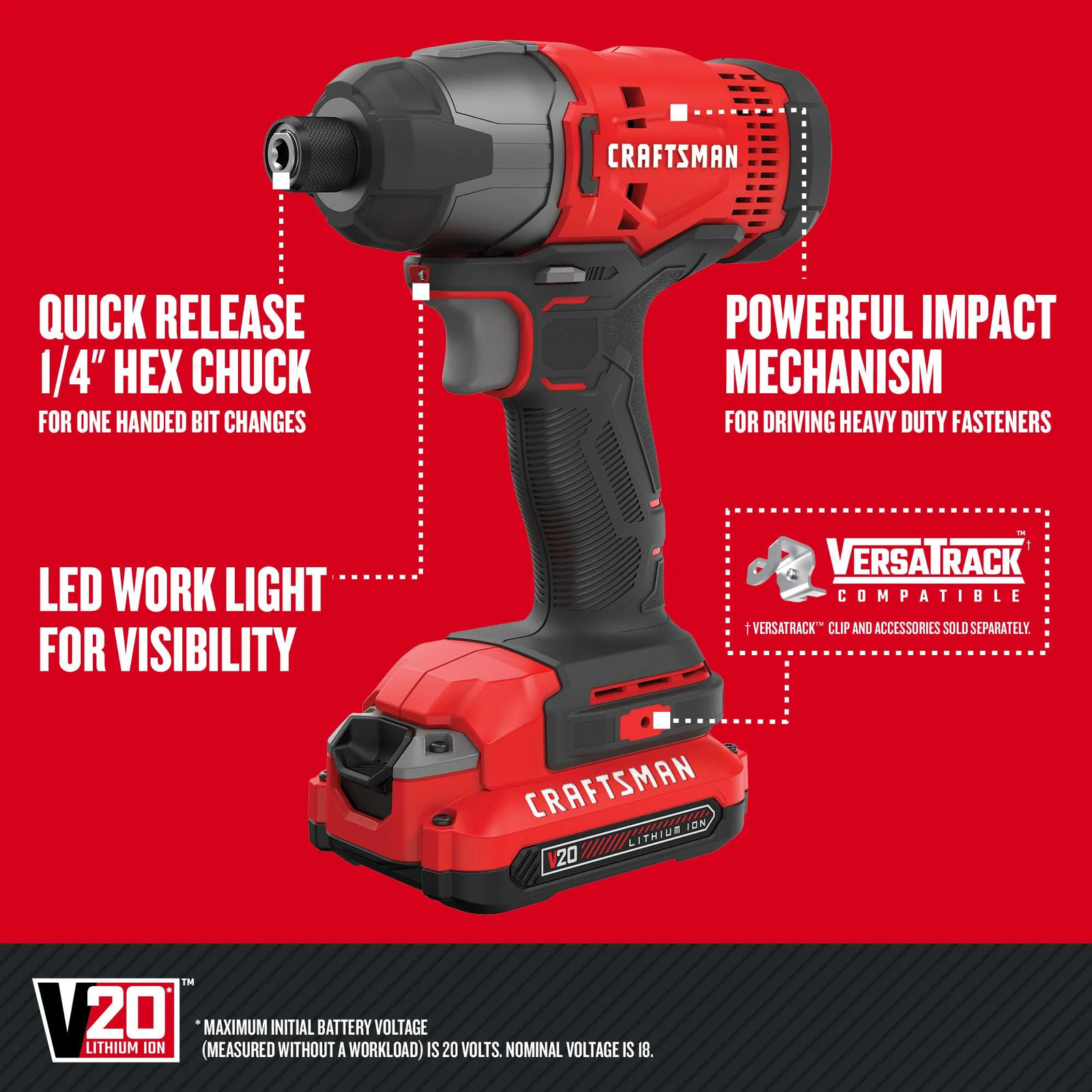Craftsman V20 Cordless 6-Tool Combo Kit Power Tool Set