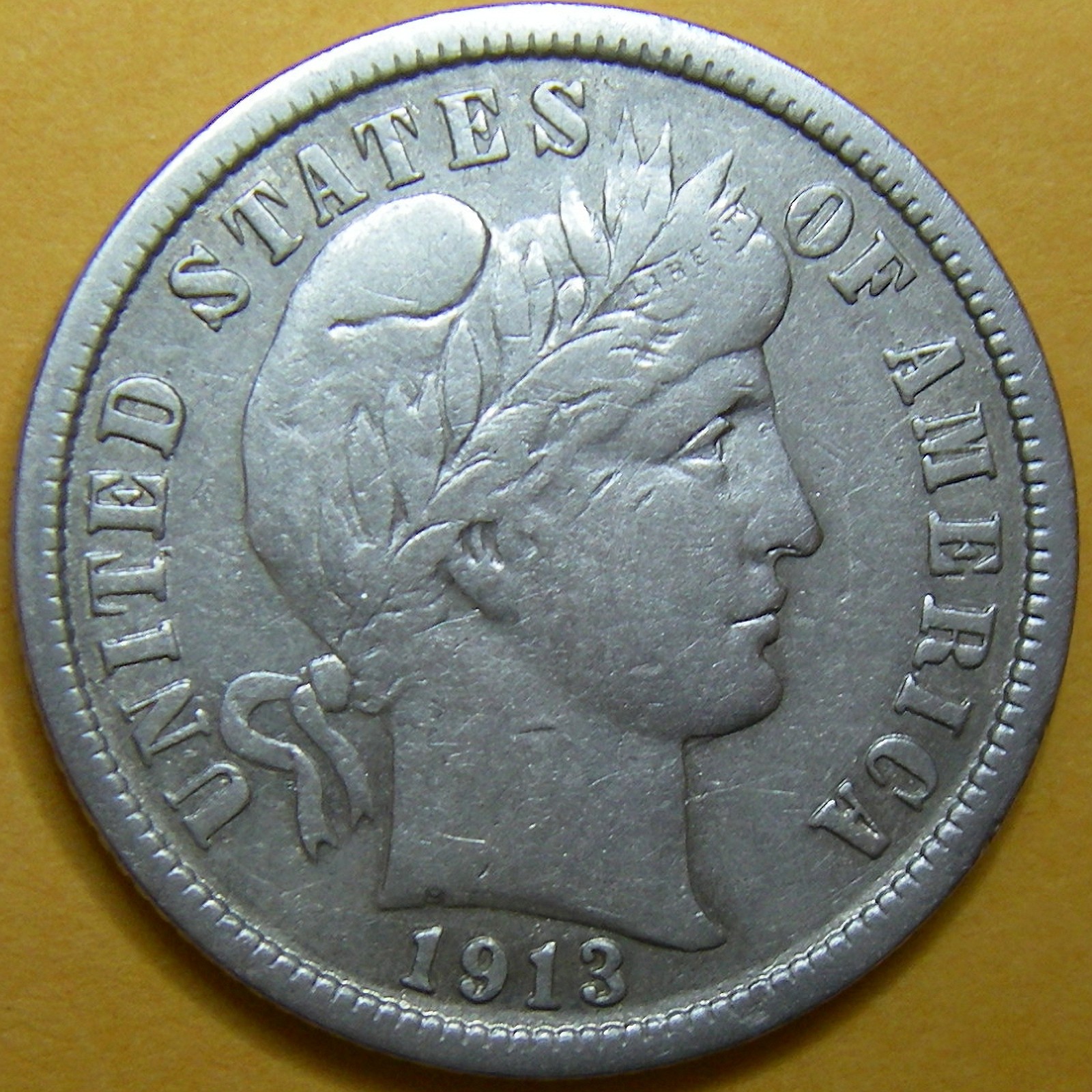 1913 Barber Dime - 90% Silver
