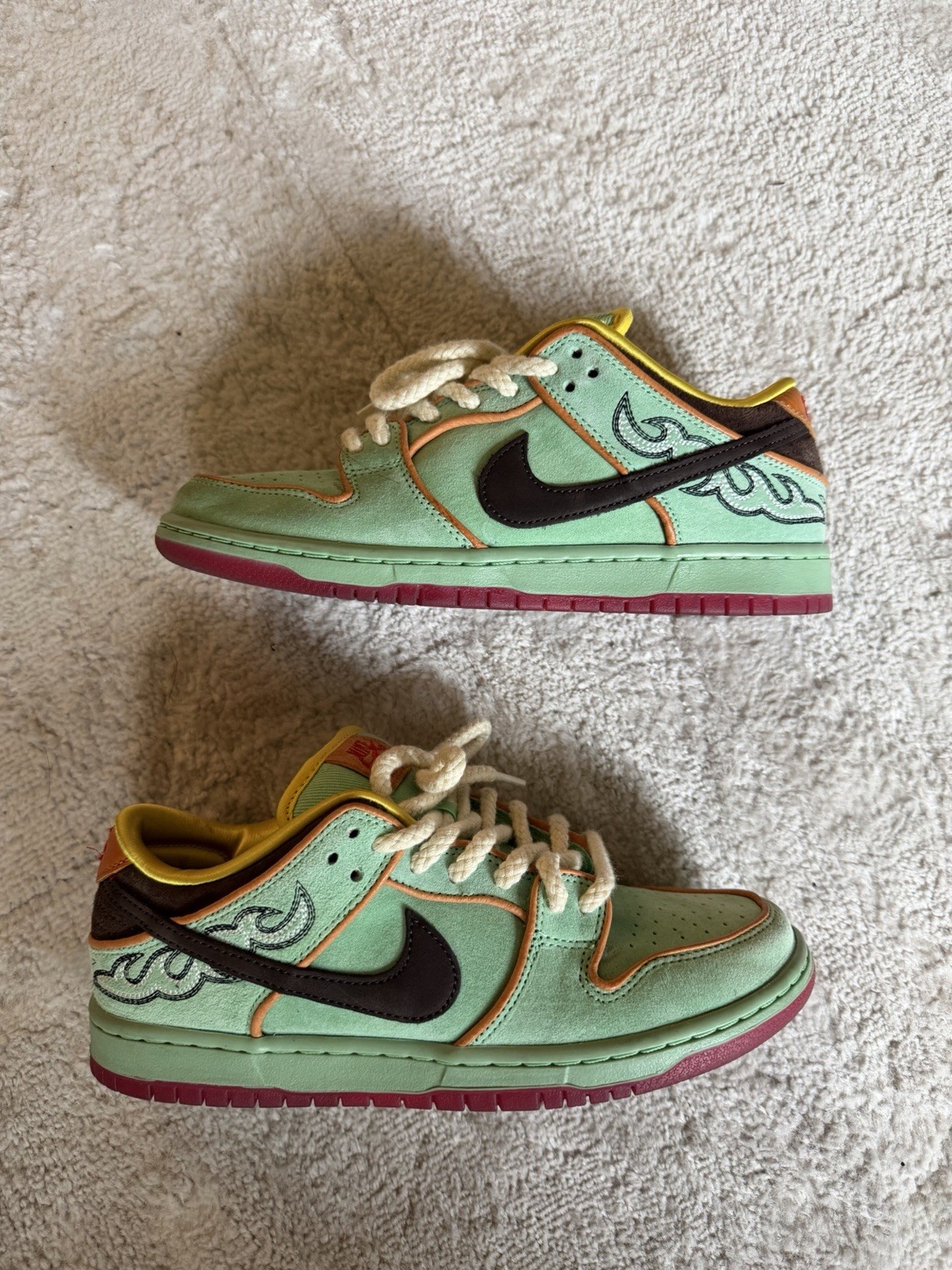 Nike SB Dunk Low Rodeo Tourmaline Men's Green Skateboarding Shoes US 8
