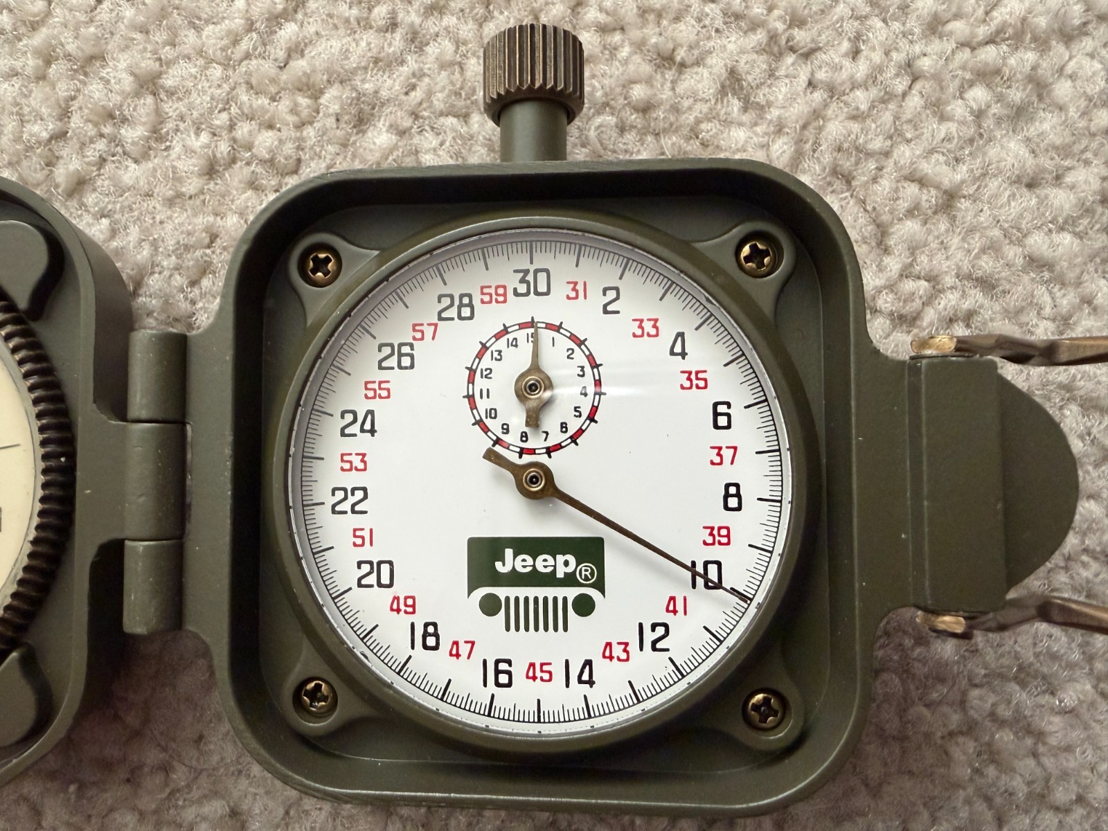Jeep Compass and Mechanical Wind Up Stop Watch with Box