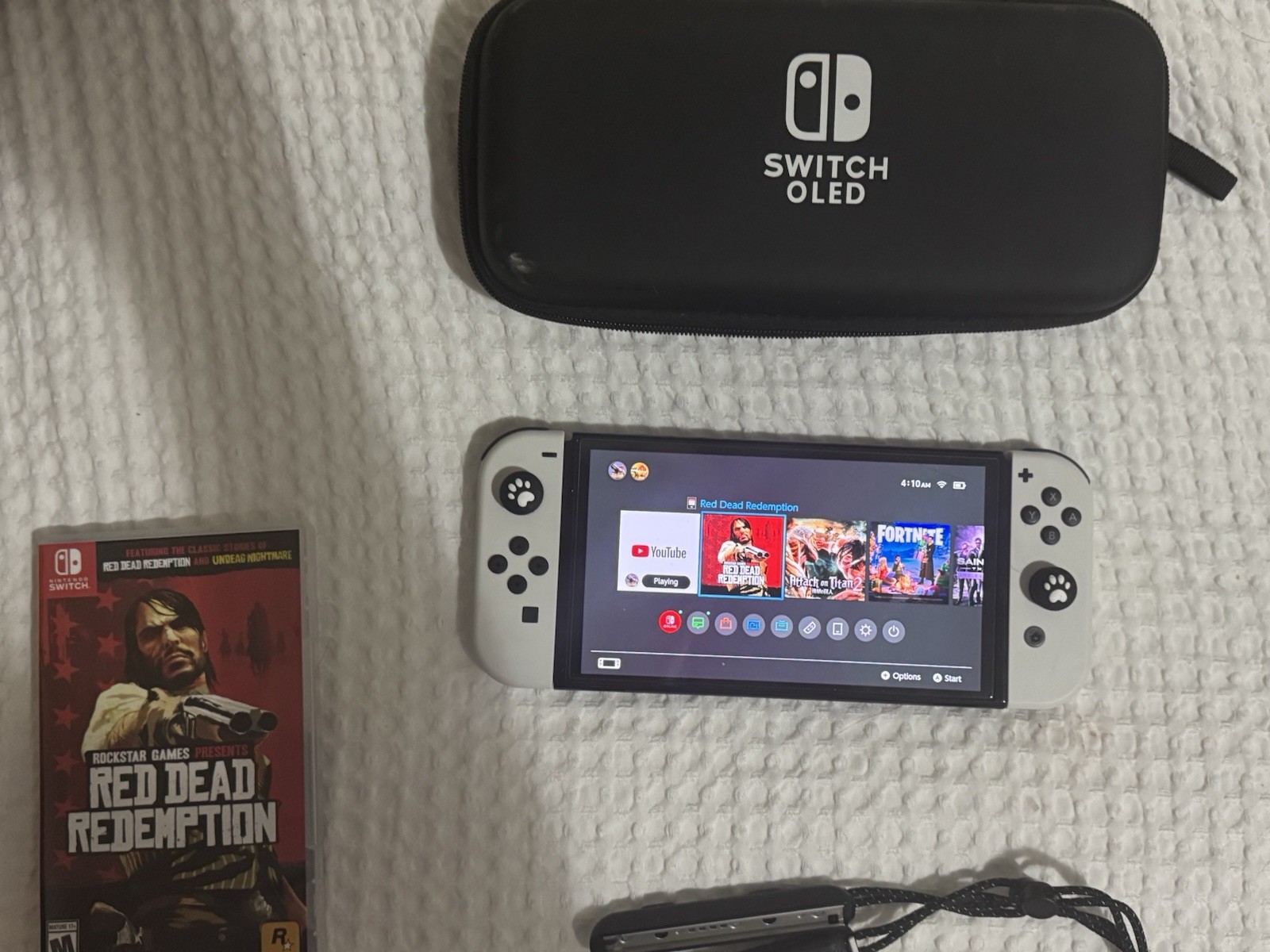 Nintendo Switch OLED Bundle with Red Dead Redemption, Carrying Case, Joy-Cons