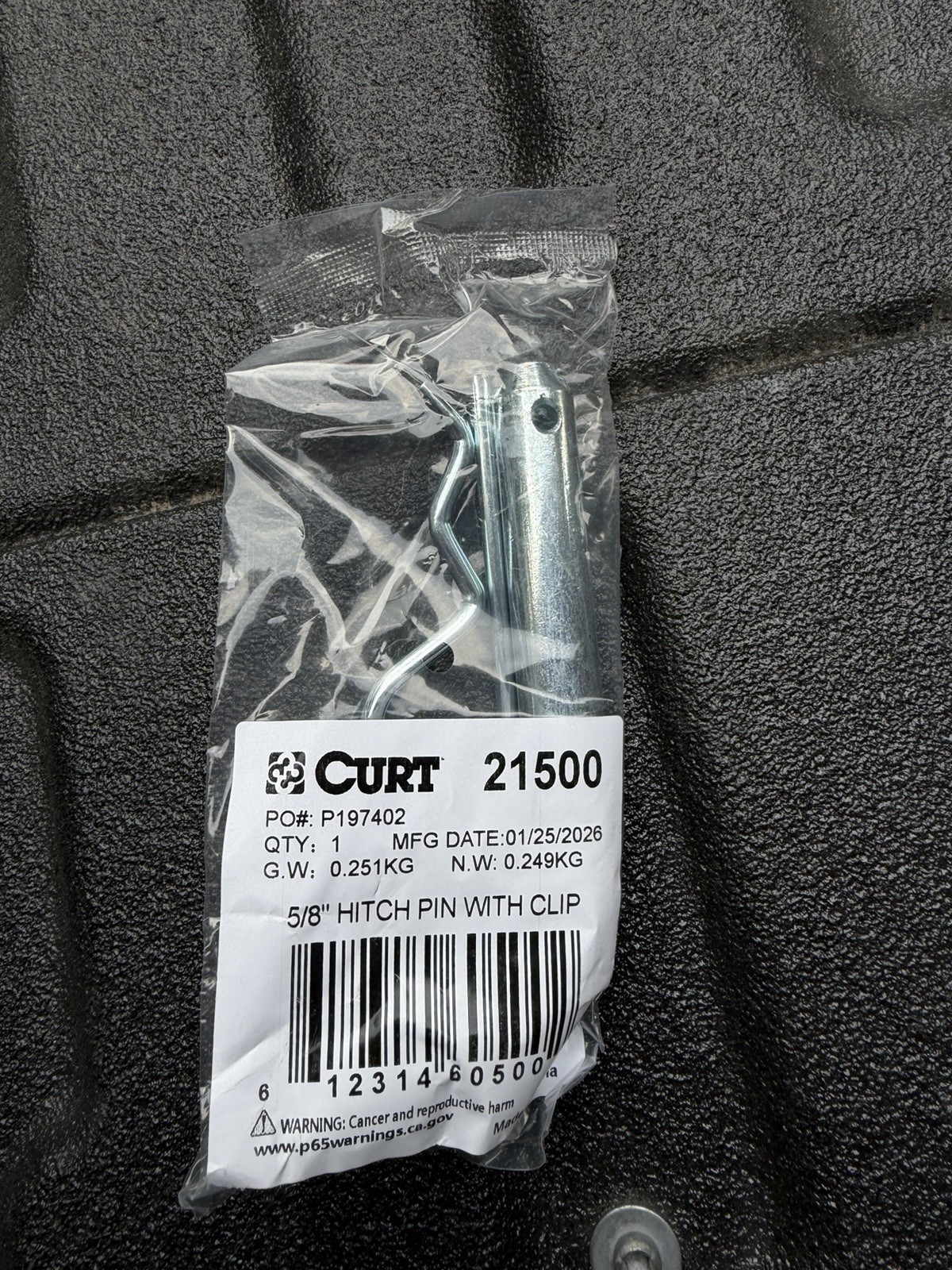 Trailer Hitch Pin - 5/8-Inch Hitch Pin with Groove and Pin by CURT®