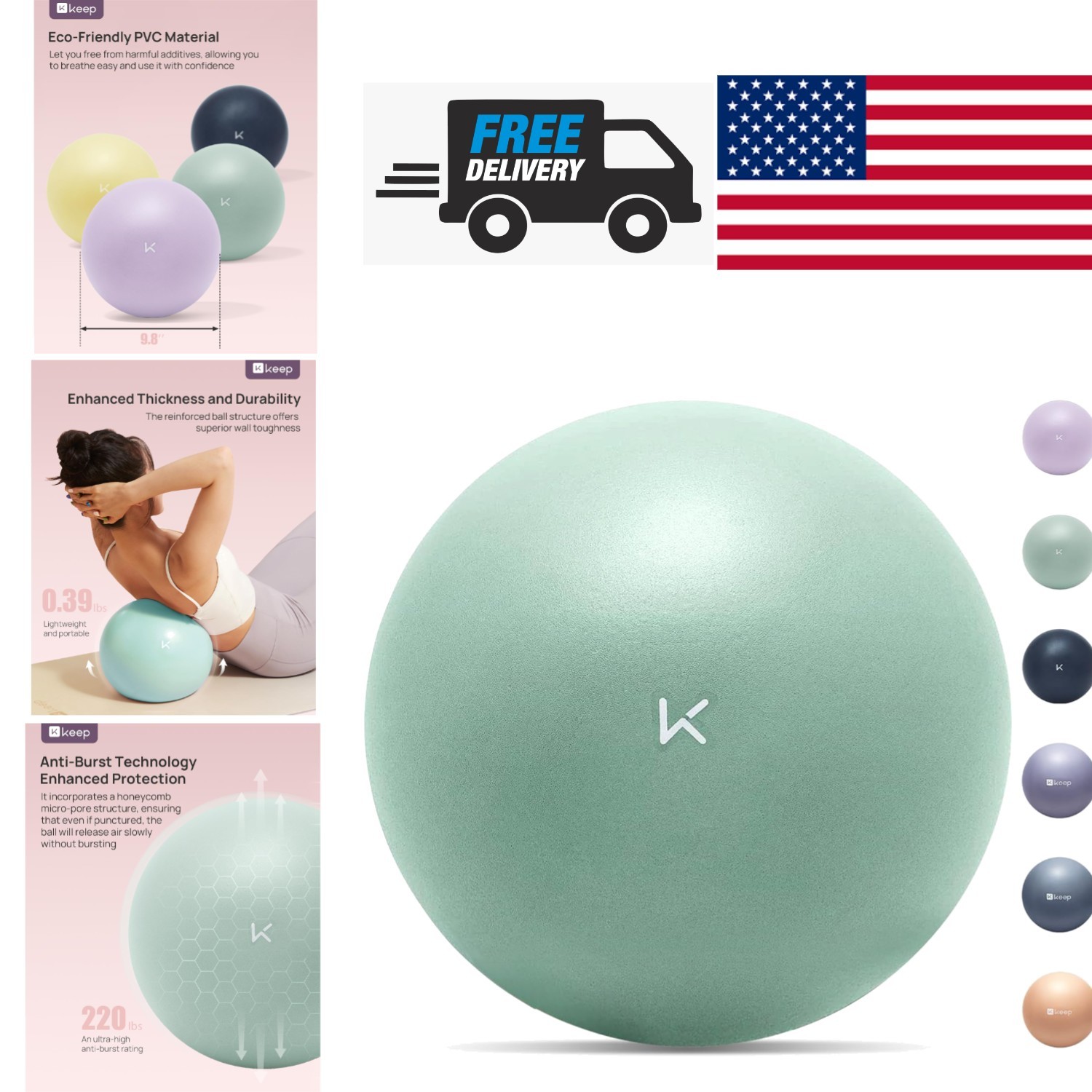 Versatile Yoga Ball 25cm Anti Burst PVC Ball for Fitness and Posture Correction