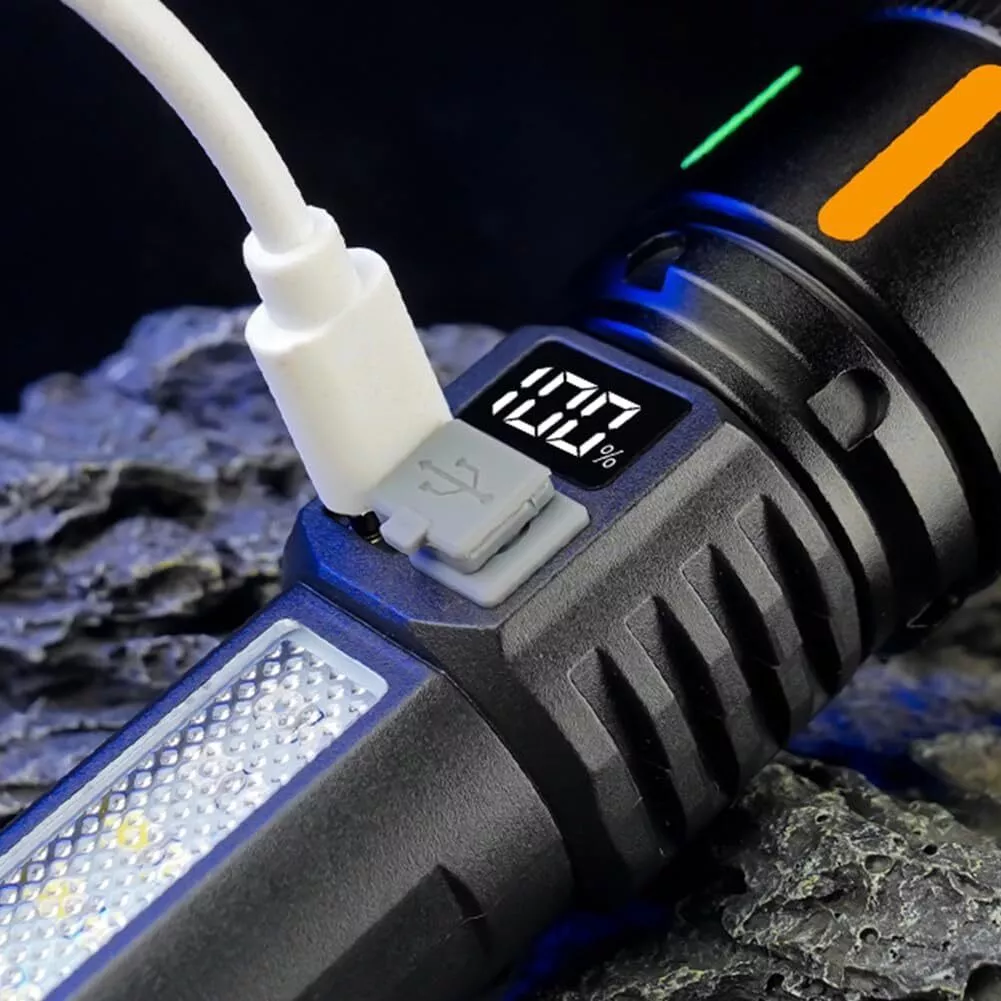 2 x 99000000 Lumens Super Bright LED Tactical Flashlight Rechargeable Work Light