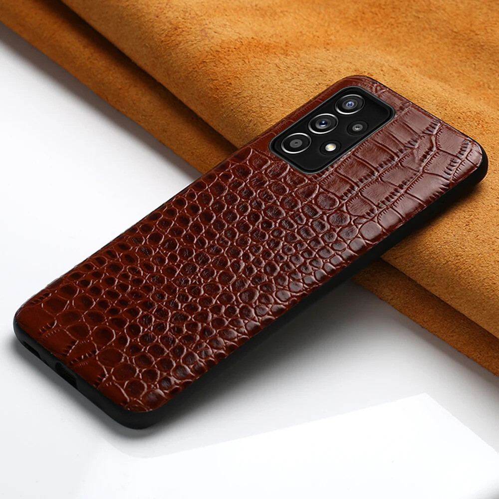 Crocodile Genuine Leather Phone Case Cover For Samsung S24 S25 S26 Ultra Note 20