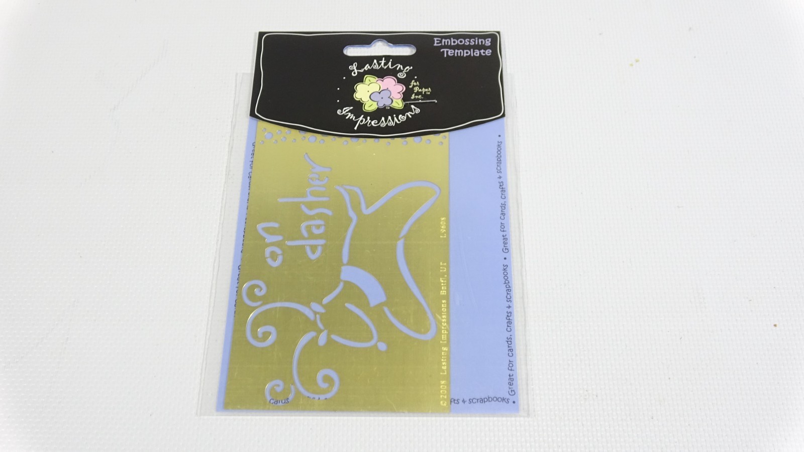 Dasher Lasting Impressions Embossing Stencil Template - L9608 - 2008