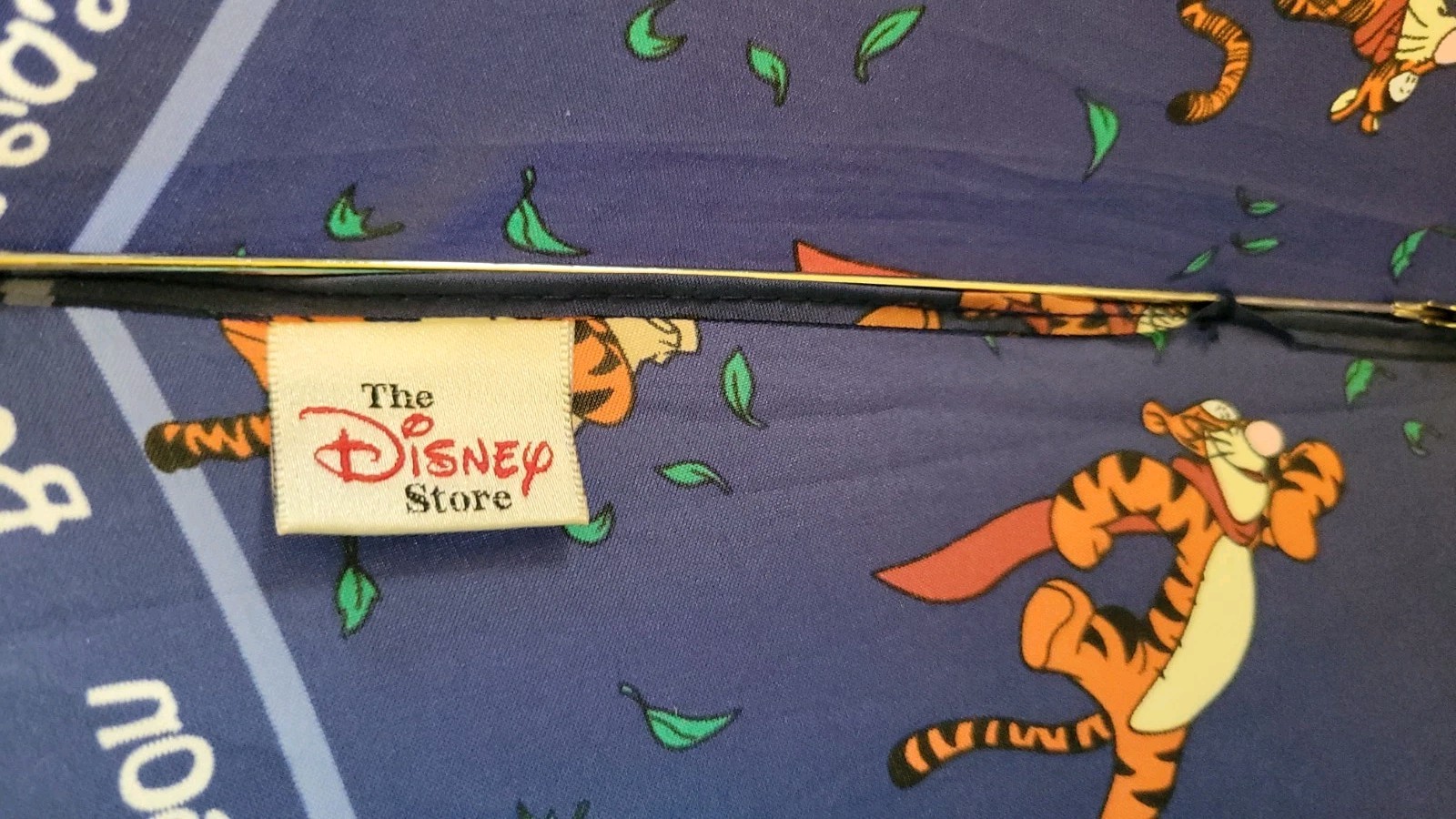 Disney Store Tigger Compact Folding Umbrella Blue, Manual All-Over Print