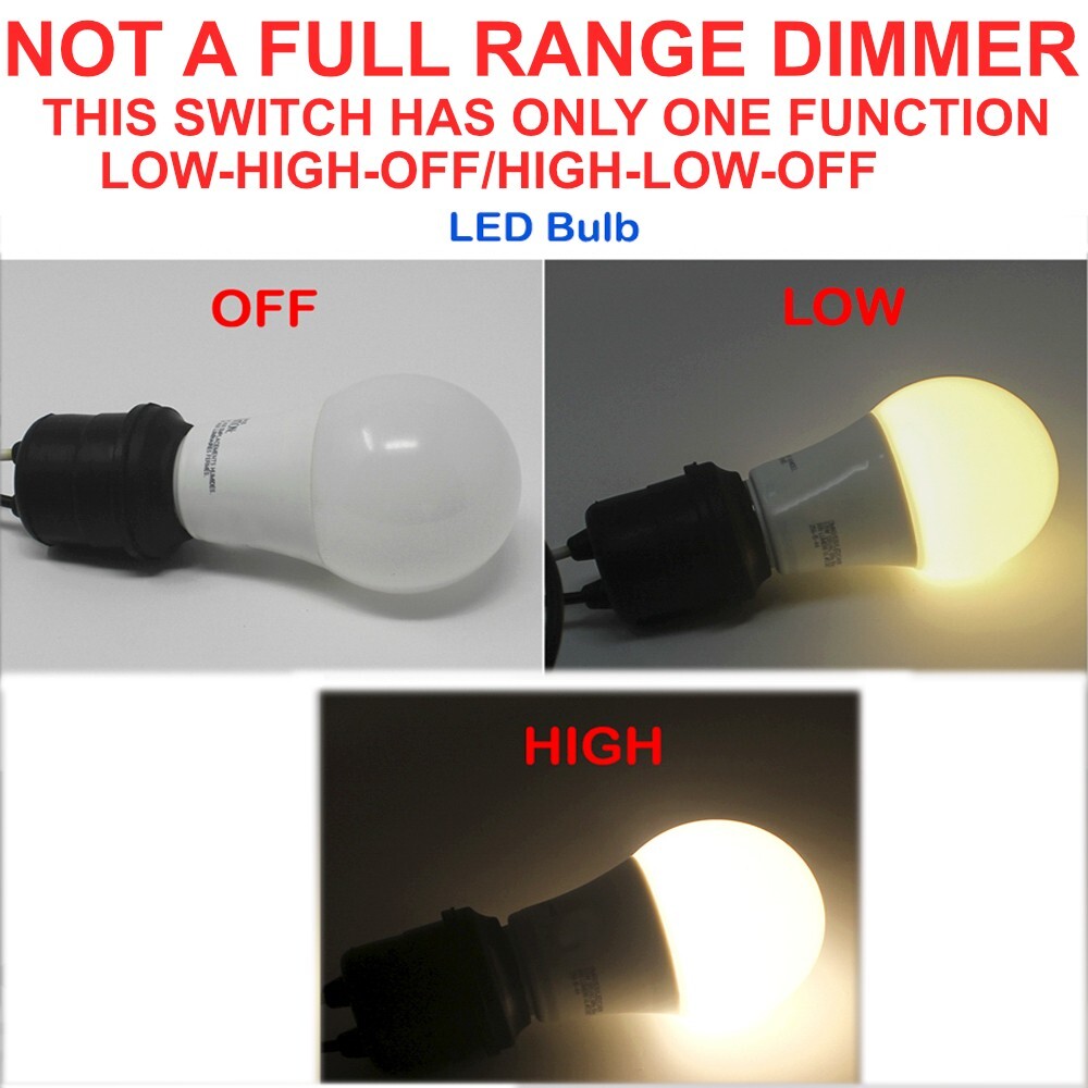 Zing Ear ZE-256 Inline Rotary Dial Light Dimmer Switch For Table Floor Lamp 500W