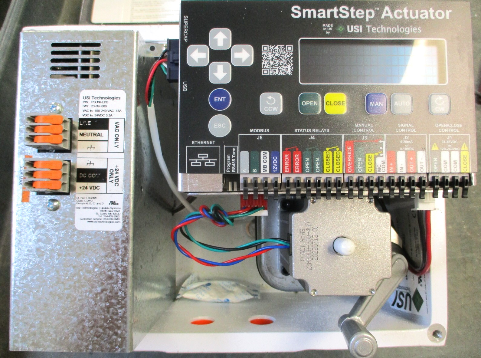 USI TECHNOLOGIES , X1200-PSUNI-EPB , SMART STEP ELECTRIC ACTUATOR , SURPLUS