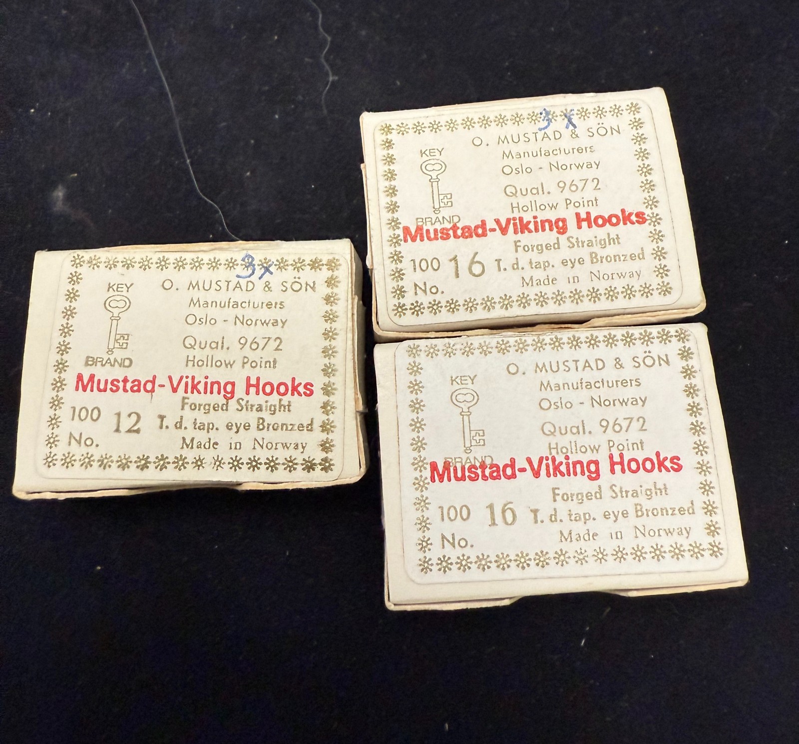 Vintage Mustad 9672 Salmon Streamer Fly Hooks