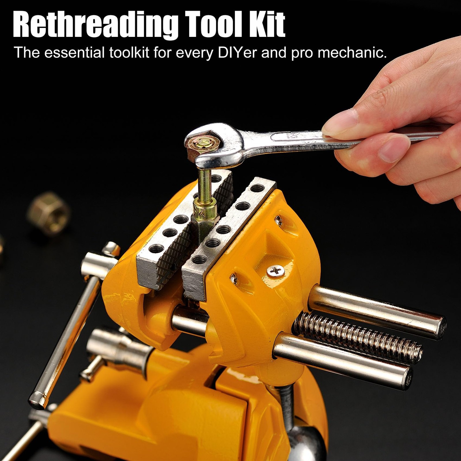 61Pcs Thread Chaser Set, Thread Restorer Kit Rethread Repair Tool, SAE Metr...