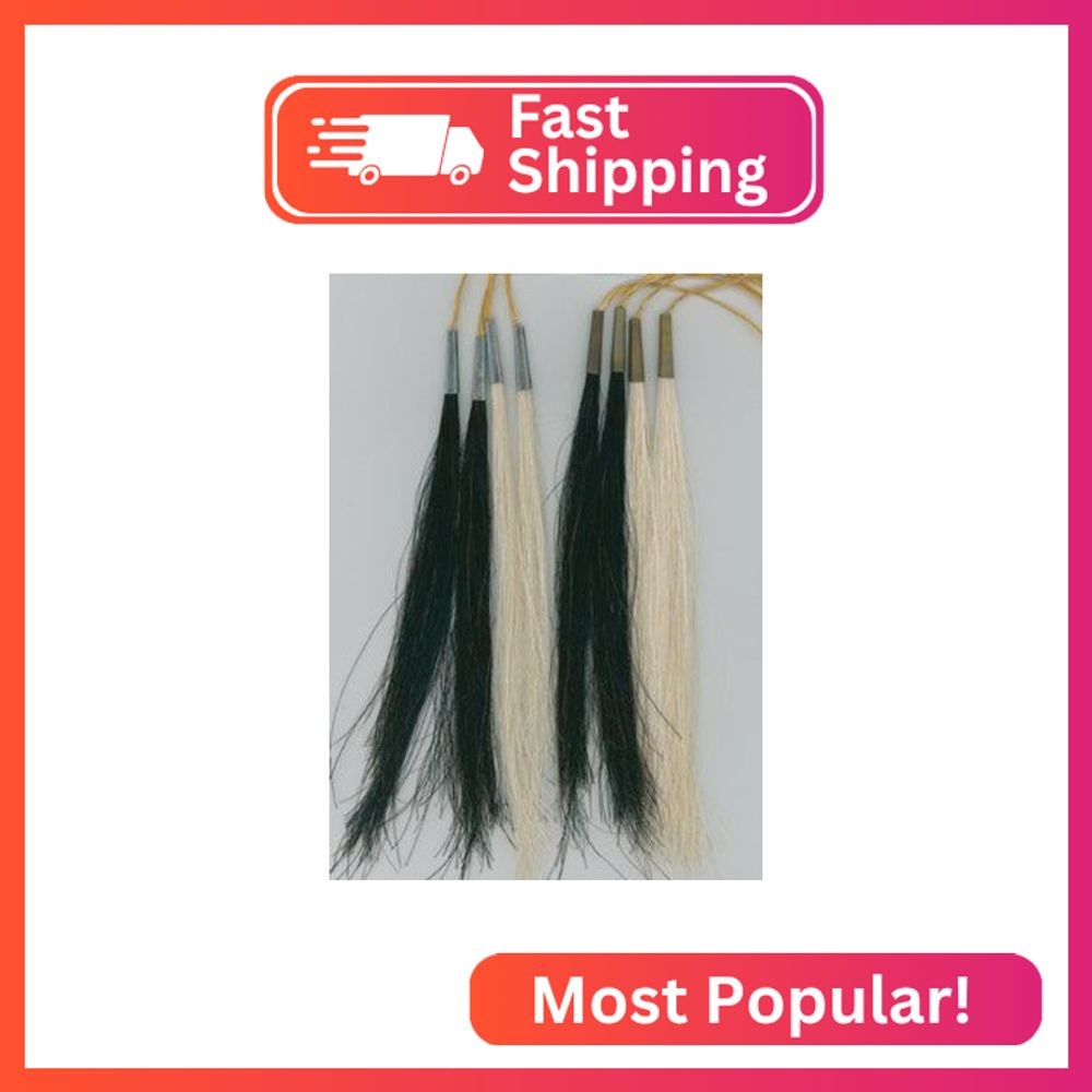 8" Horse Hair Scalp Locks Black or White Native Tribal Crafts Pow Wow Regalia (B