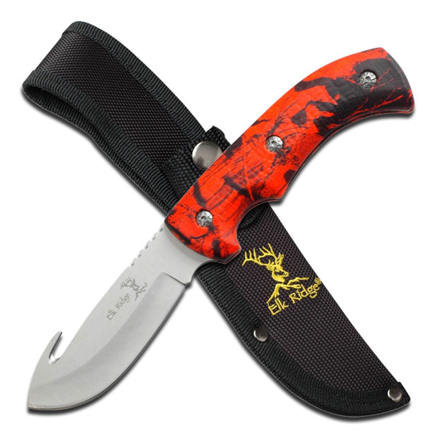 Elk Ridge ER-274RC Fixed Blade Knife 8.75-Inch Overall,Factory Manufactured