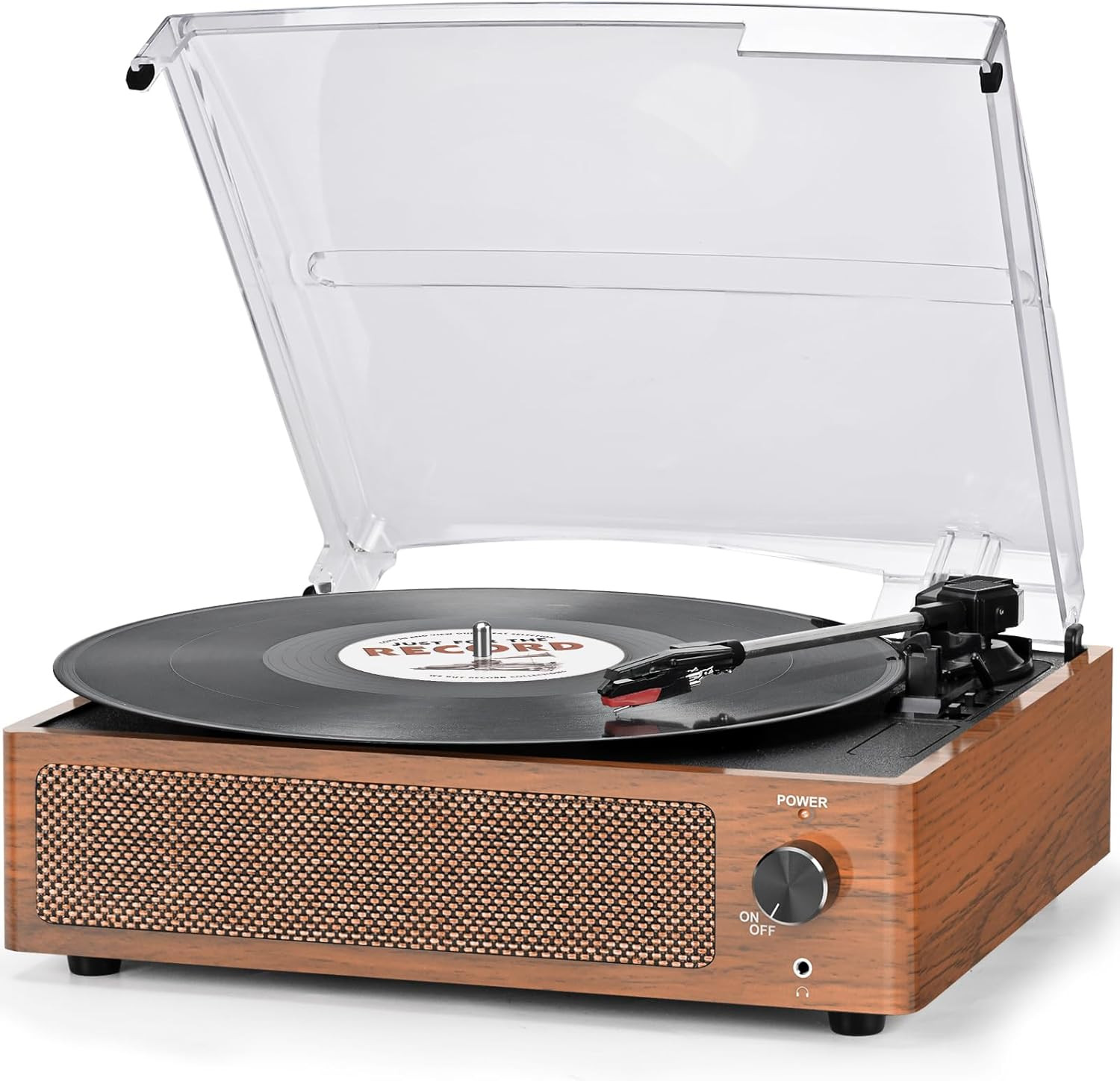 Vintage Vinyl Record Player Turntable Bluetooth 3 Speed Speakers AUX