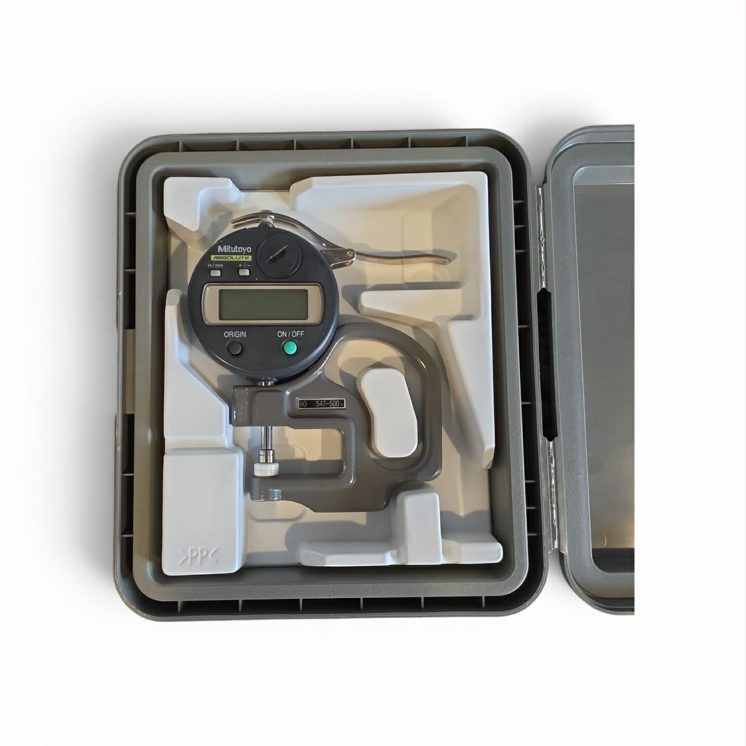 MITUTOYO Absolute ID-S1012EBS Digimatic  Thickness Gage Ceramic Faces 547-500