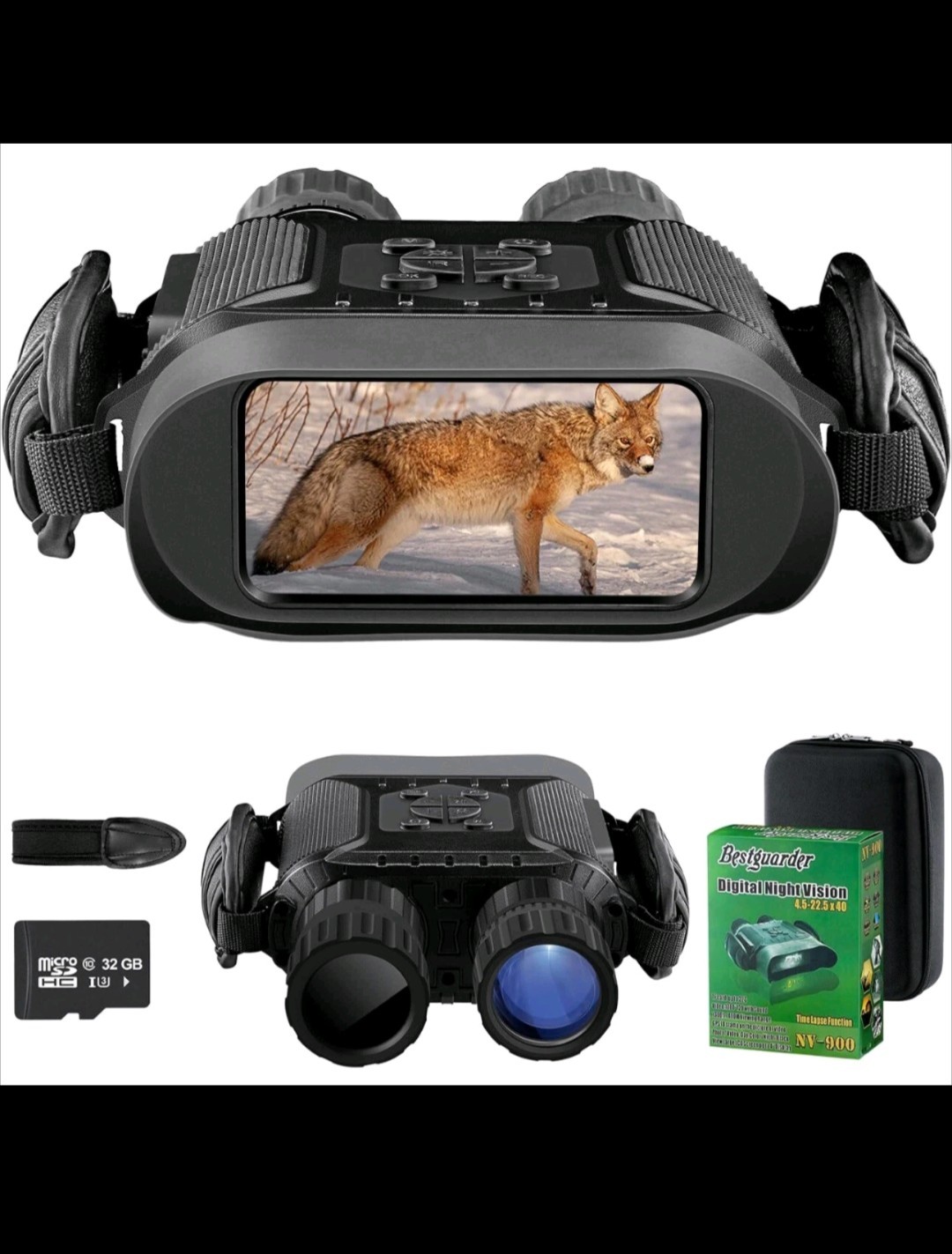 Bestguarder NV-900 4.5X40mm Digital Night Vision Binocular with Time Lapse Funct