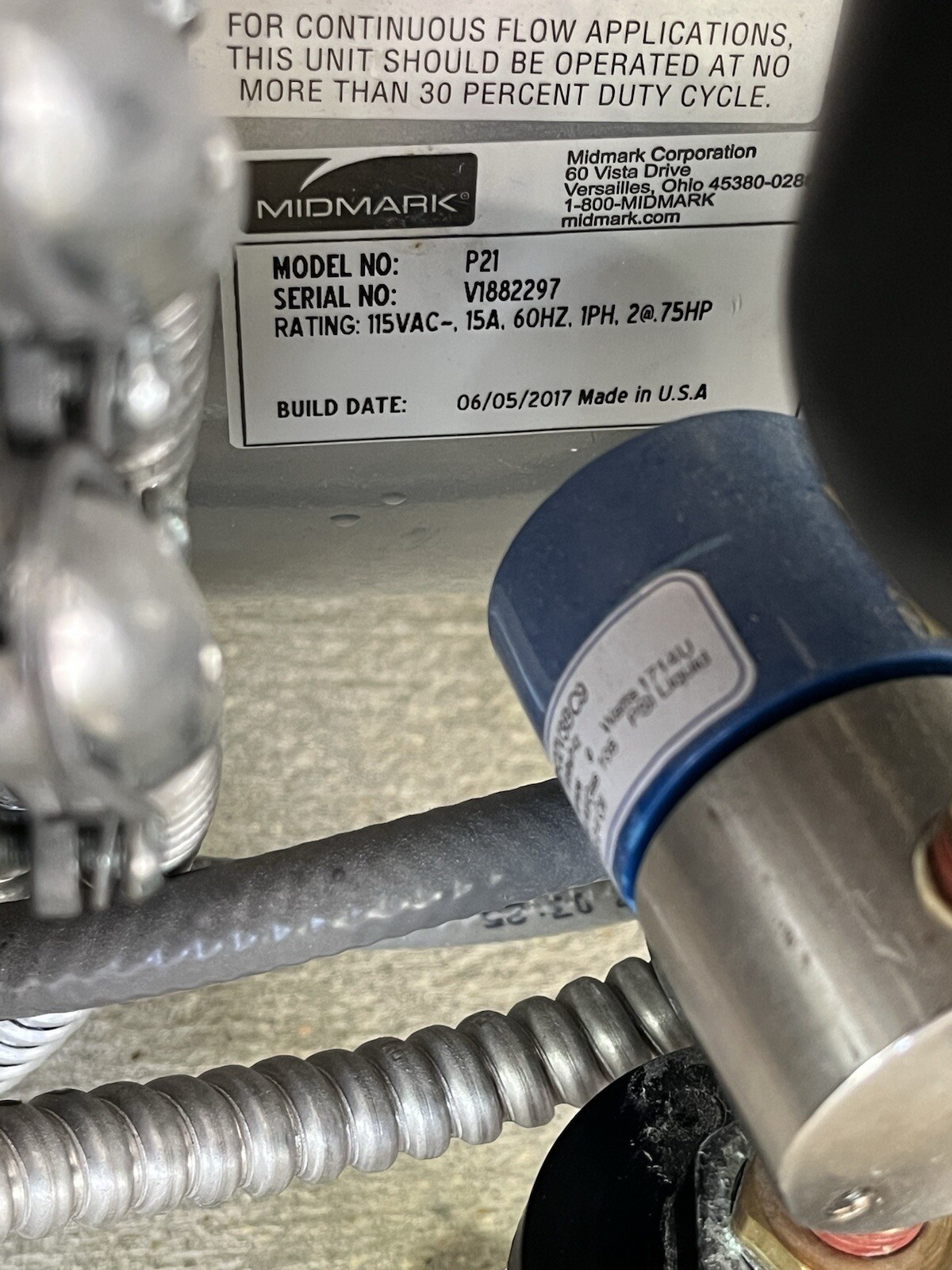 Dental Dentistry Midmark Oil Less Air Compressor P21
